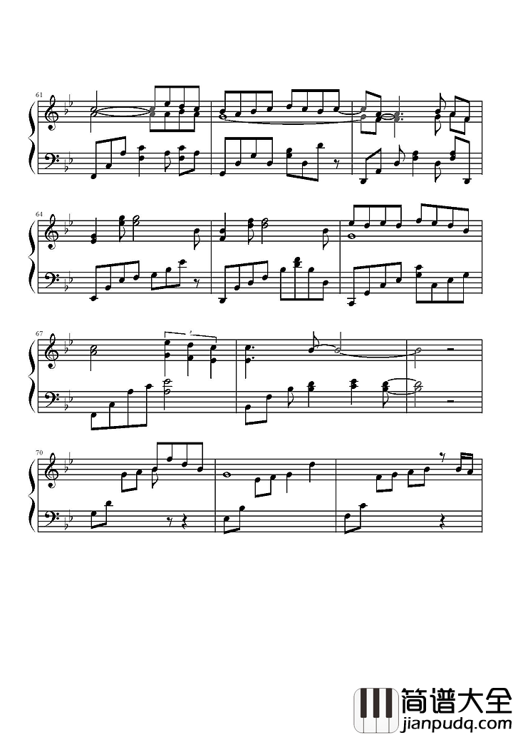 江南钢琴谱(精选版)_林俊杰__当梦被埋在江南烟雨中