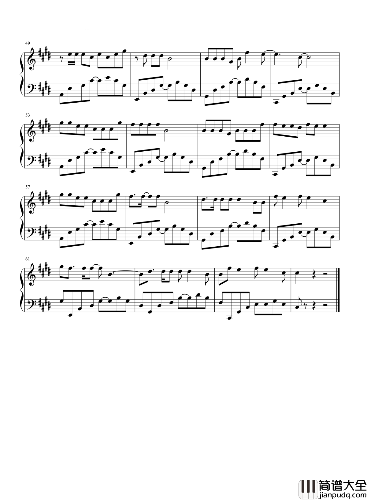 红昭愿钢琴谱__音阙诗听__年少风雅鲜衣怒马,也不过一刹那