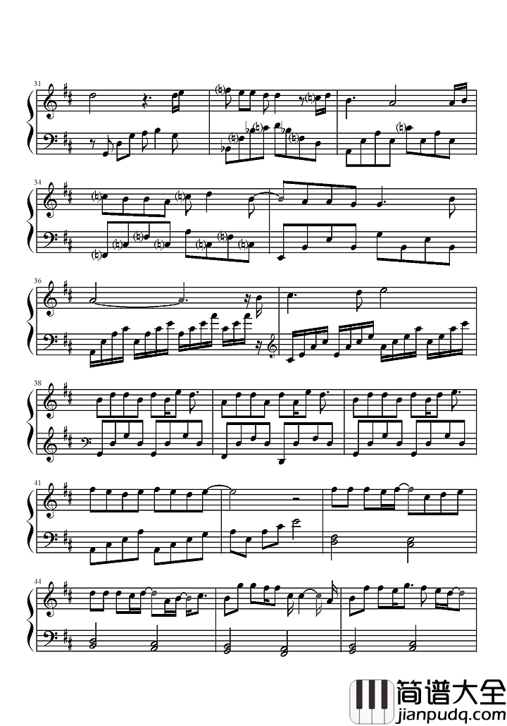 Love_U_U钢琴谱_林俊杰|love_u_u_stay_with_me