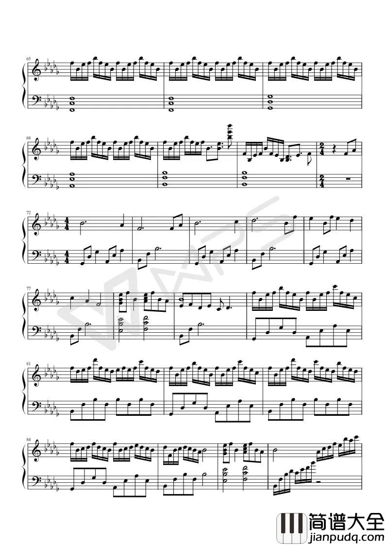 大鱼钢琴谱__周深_有的鱼是关不住的,因为它们属于天空