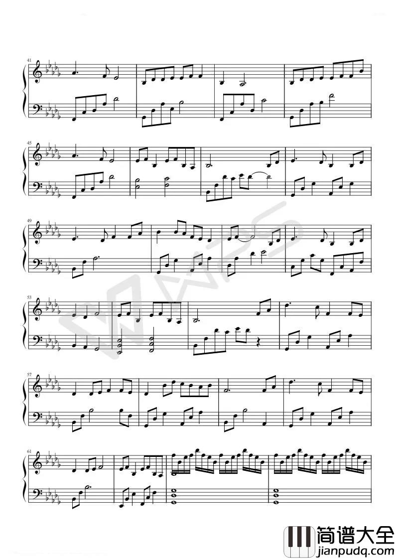 大鱼钢琴谱__周深_有的鱼是关不住的,因为它们属于天空