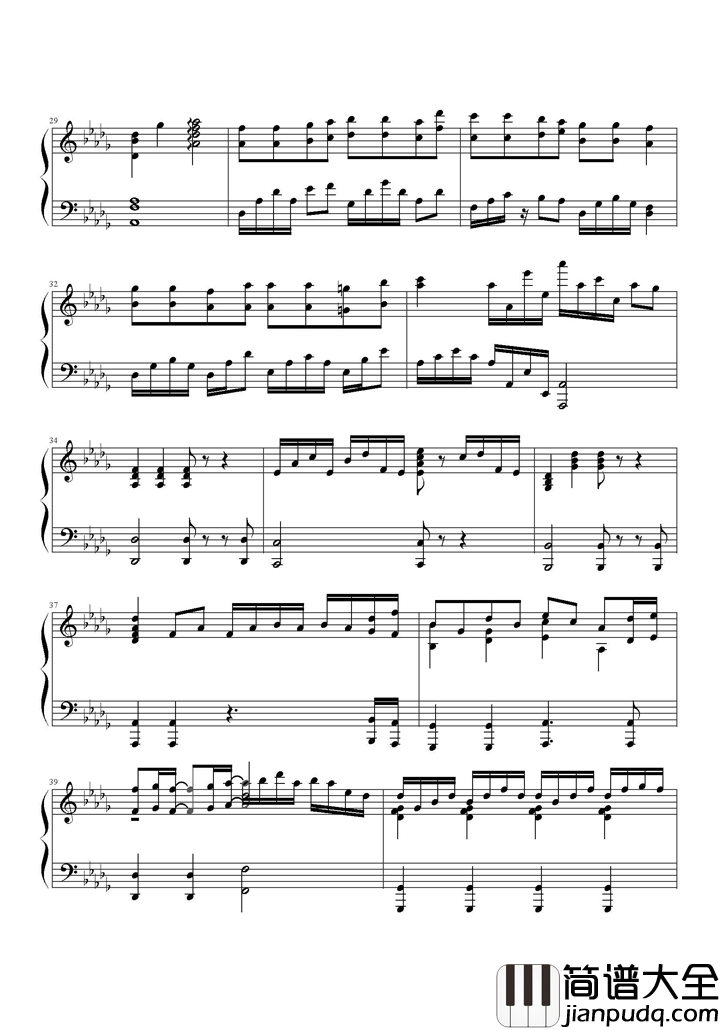 爱笑的眼睛钢琴谱_林俊杰_离开你我才发现自己那爱笑的眼睛