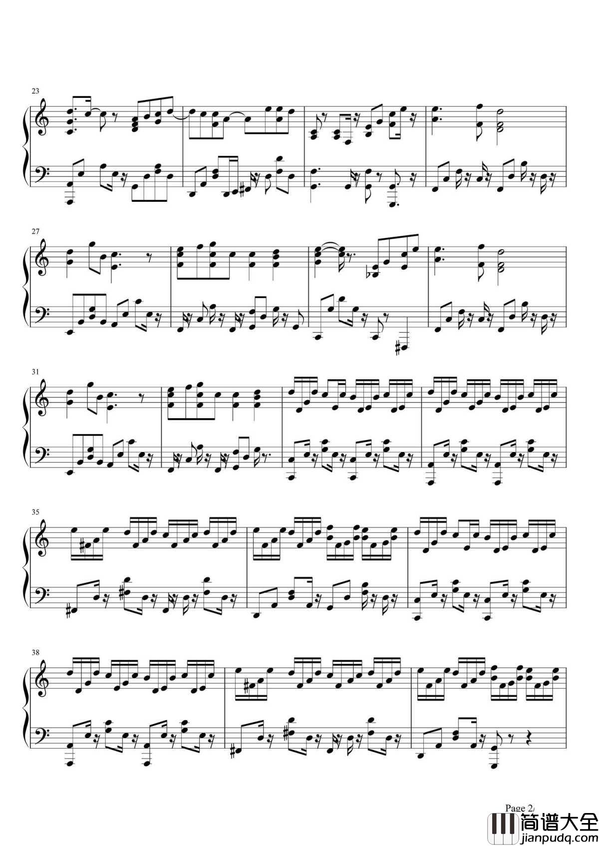 蒲公英的约定钢琴谱_周杰伦_说好一起,初恋的味道~