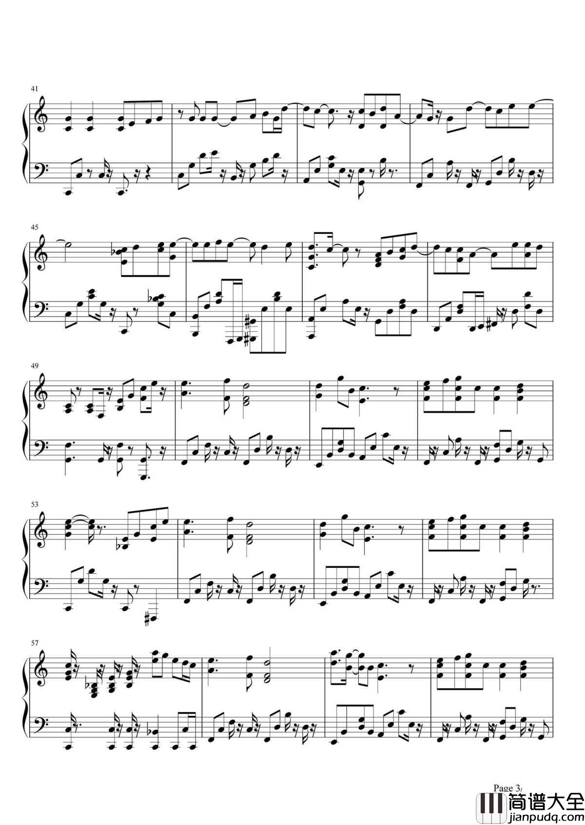 蒲公英的约定钢琴谱_周杰伦_说好一起,初恋的味道~