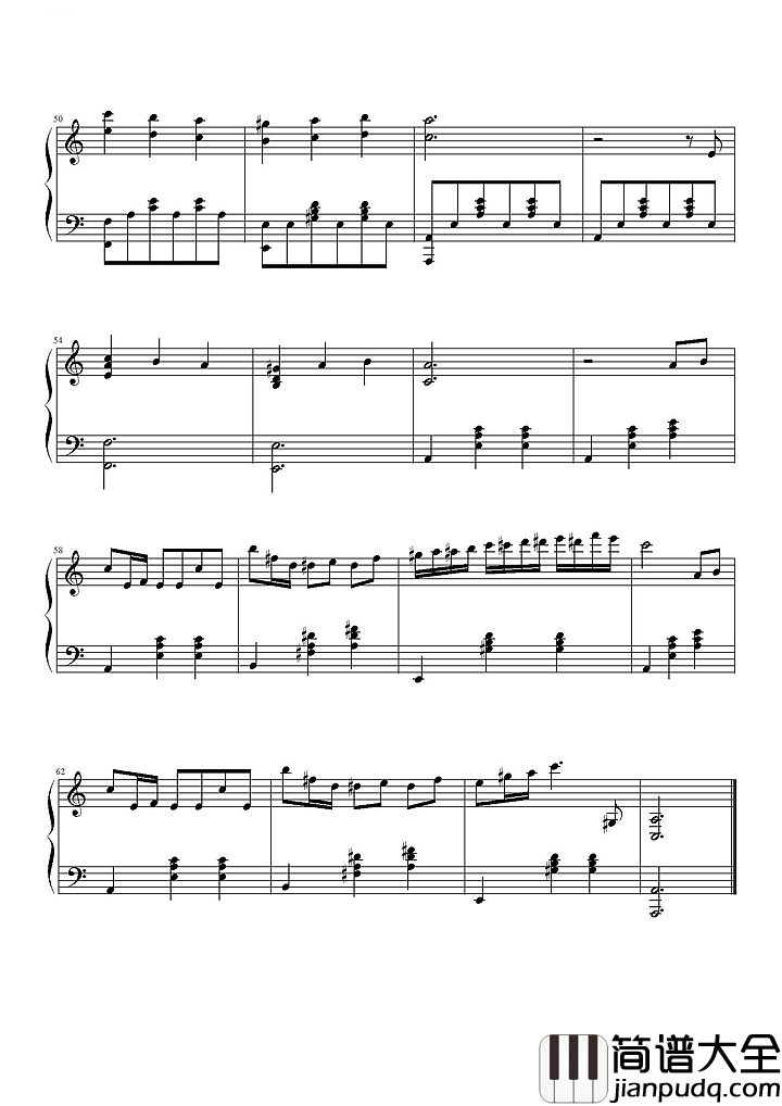 前世情人钢琴谱___周杰伦_致我掌心里的小公主