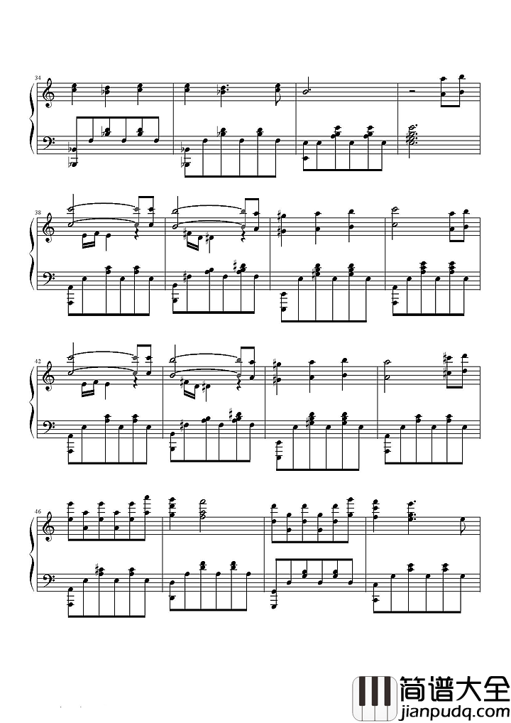 前世情人钢琴谱___周杰伦_致我掌心里的小公主