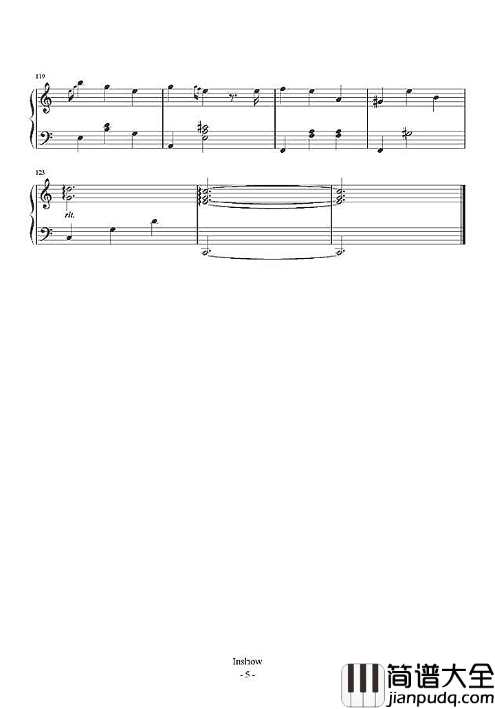 下一秒钢琴谱_张碧晨_默契发生在每个下一秒