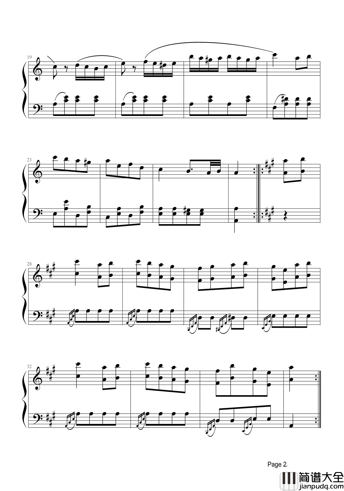 土耳其进行曲钢琴谱_莫扎特带你体验异国风味的曲调