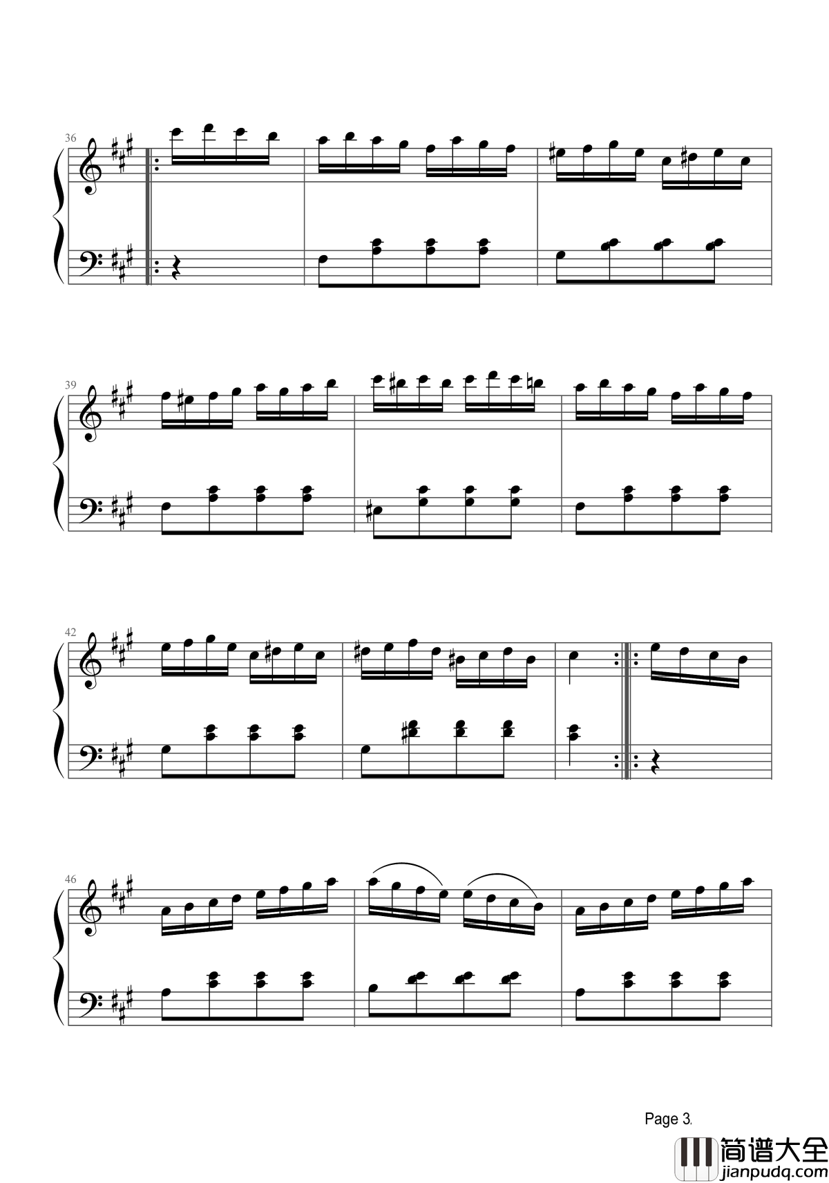 土耳其进行曲钢琴谱_莫扎特带你体验异国风味的曲调