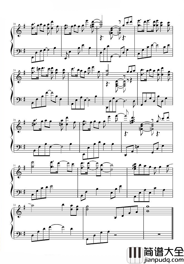 宠爱钢琴谱_TFBOYS_极尽宠爱