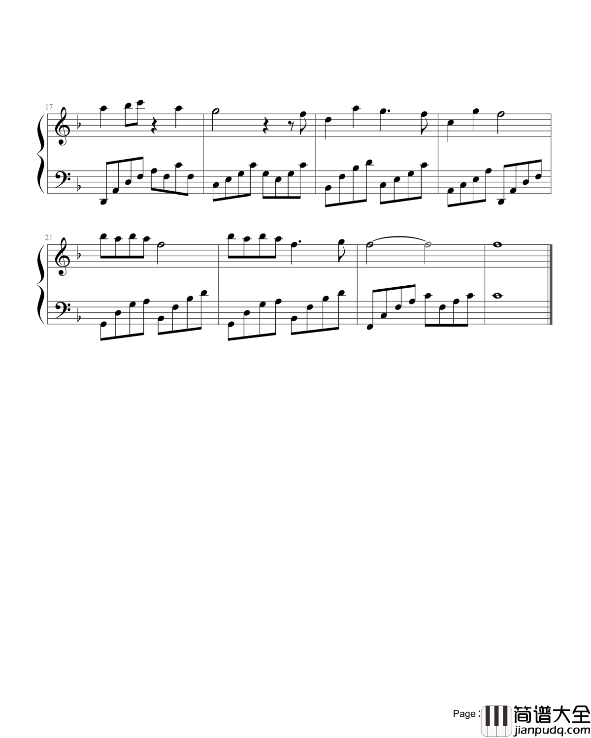 虫儿飞钢琴谱_黑黑的天空低垂,亮亮的繁星相随