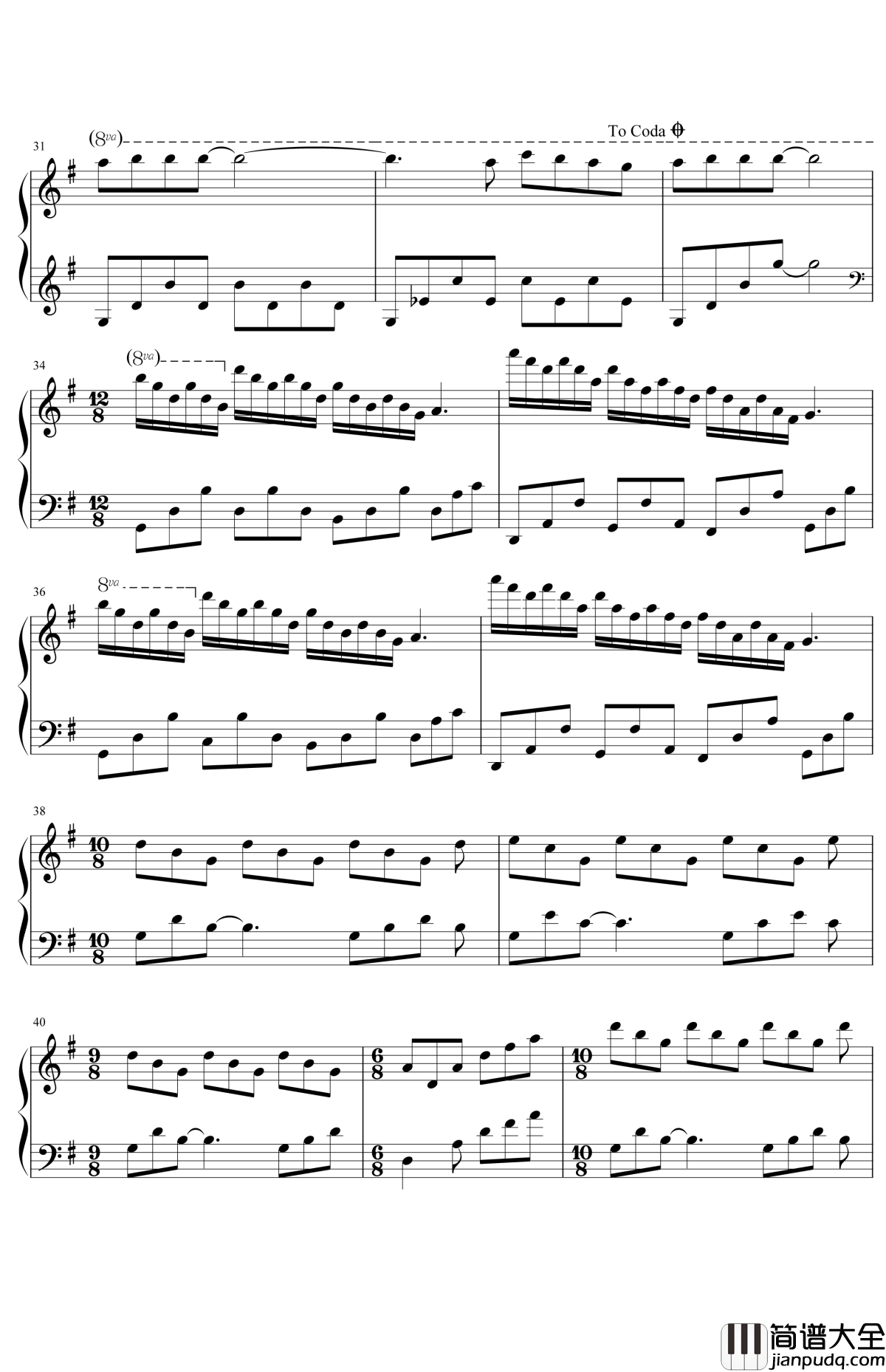 童年的回忆_爱的纪念钢琴谱_克莱德曼_童年的回忆,爱的纪念曲