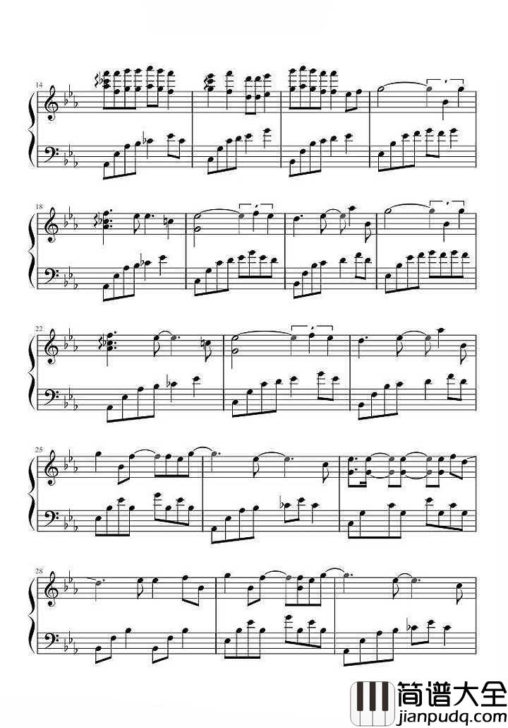 LOSER钢琴谱|镜子中没出息的弱者