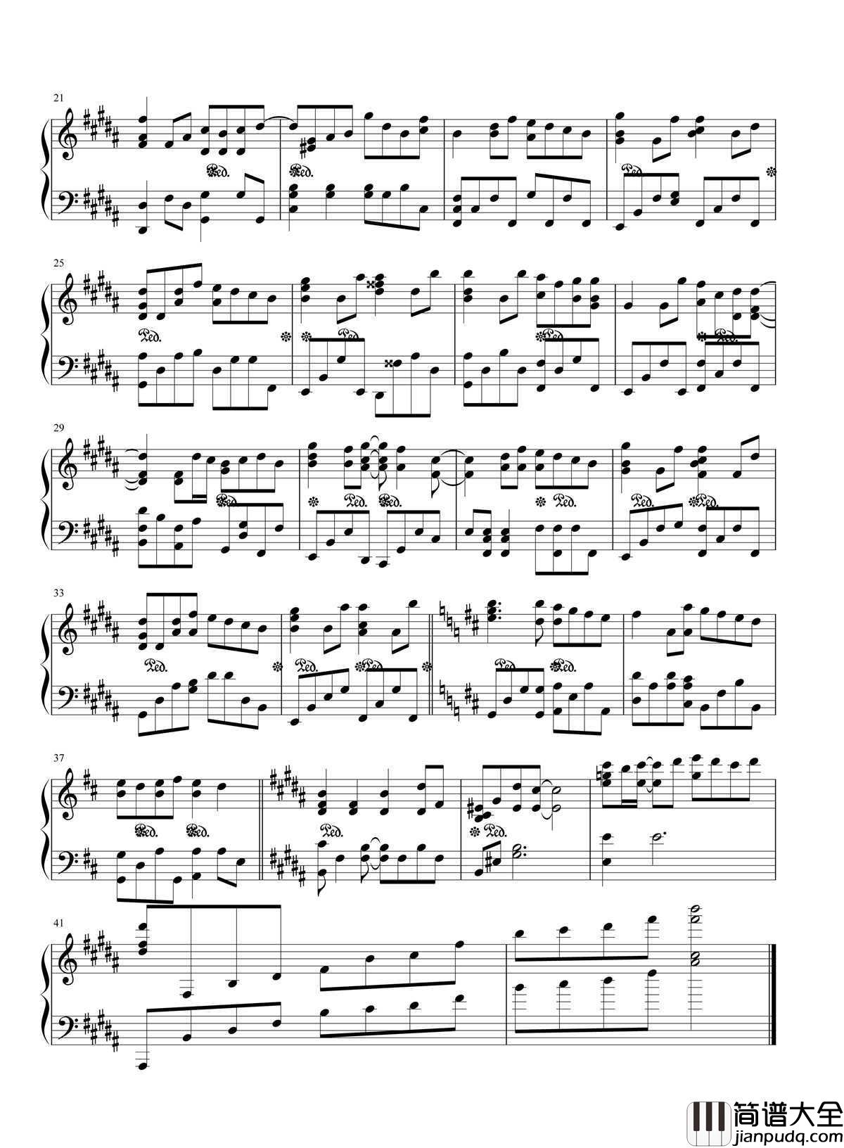 G大调的悲伤钢琴谱_张靓颖触动心弦