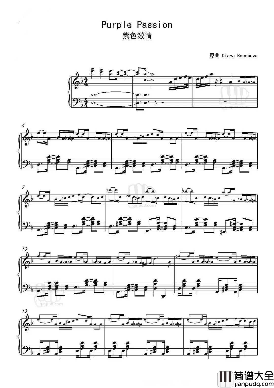 Purple_Passion钢琴谱_真·御姐节奏大师爆燃曲目,她用小提琴完美演绎优雅与激情