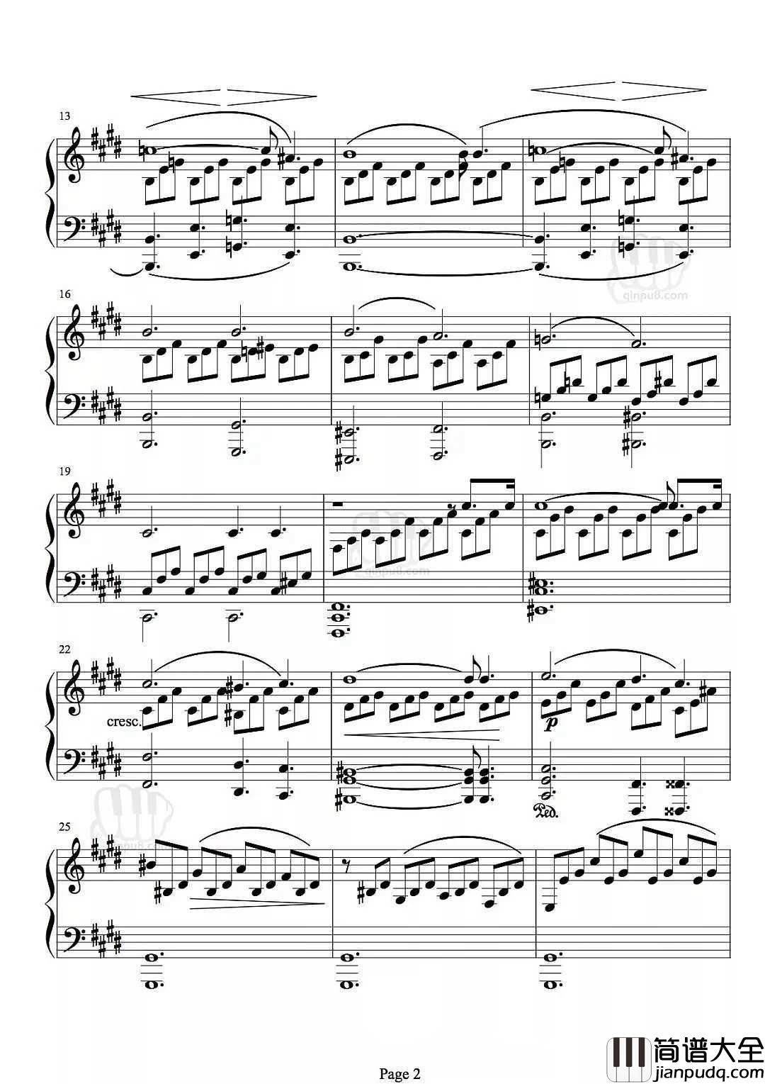 月光奏鸣曲第一乐章钢琴谱_我从他的月光中,听到了午夜的微风