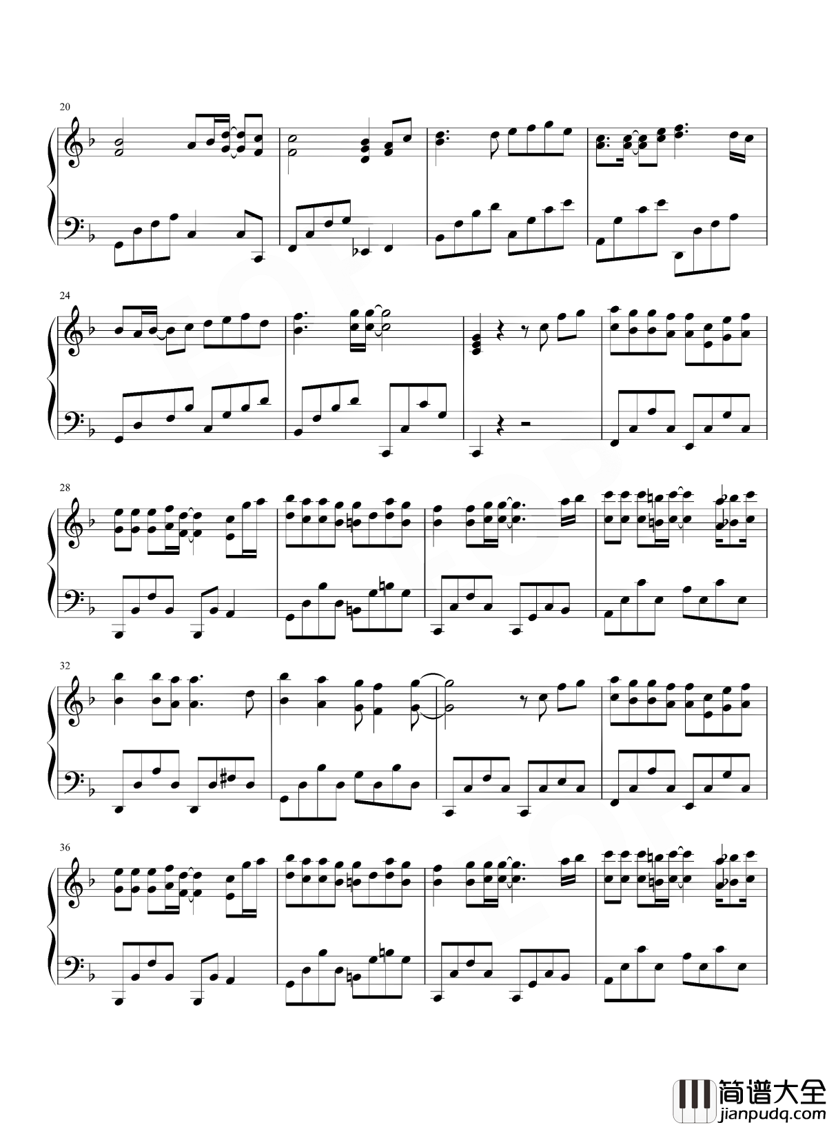 最美的遇见钢琴谱_徐佳莹_我们一定要勇敢追求,勇敢面对,把握住我们的幸福