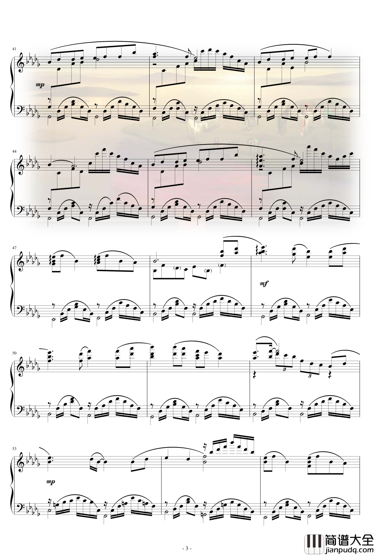 大鱼钢琴谱_印象曲_华丽独奏版_大鱼海棠