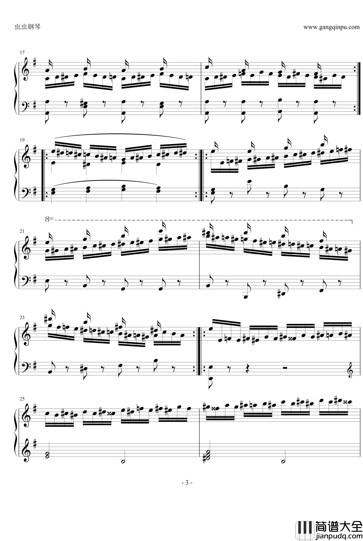 车尔尼练习曲op365.19钢琴谱_车尔尼_Czerny