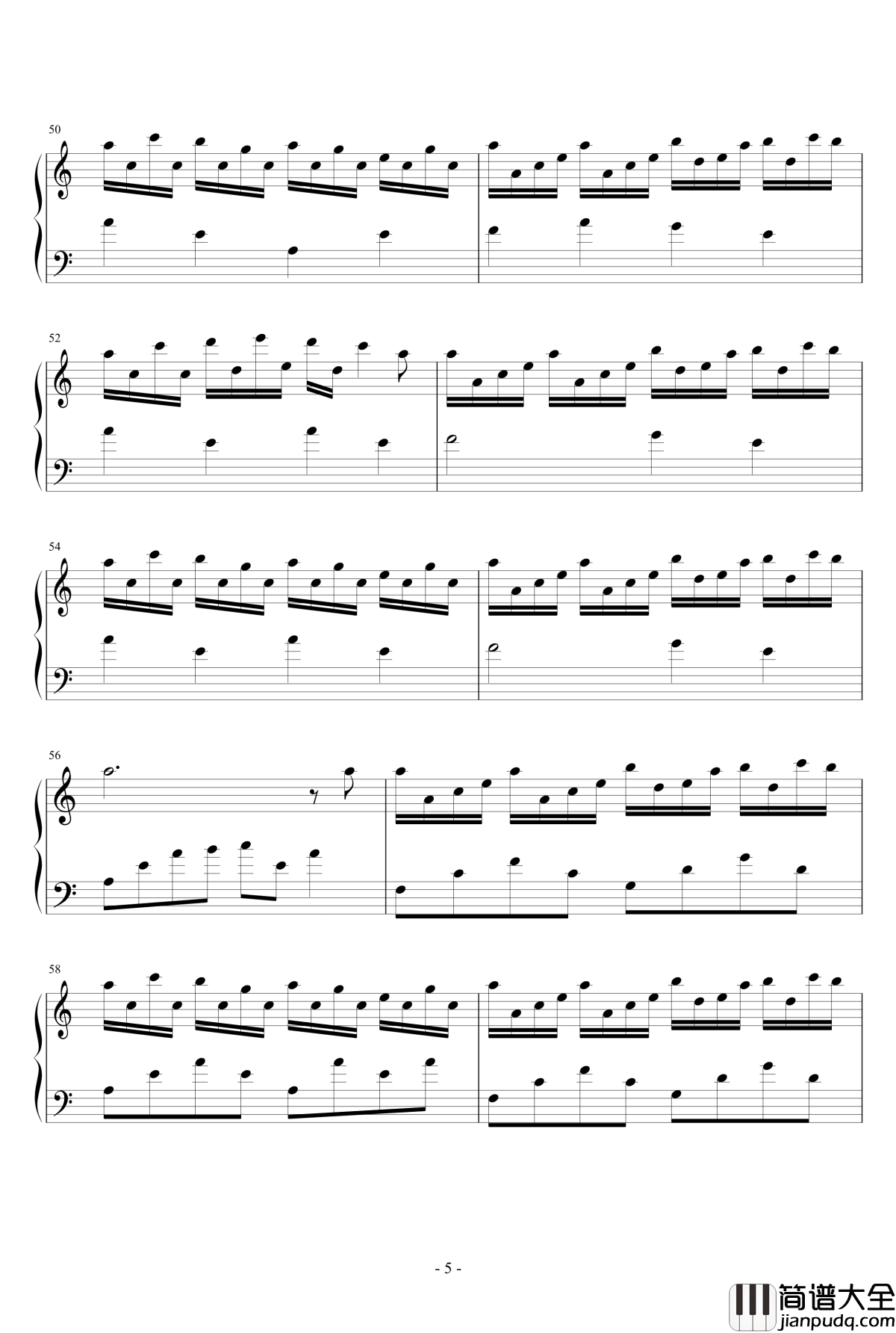 Flower_Dance钢琴谱_C大调版_花之舞