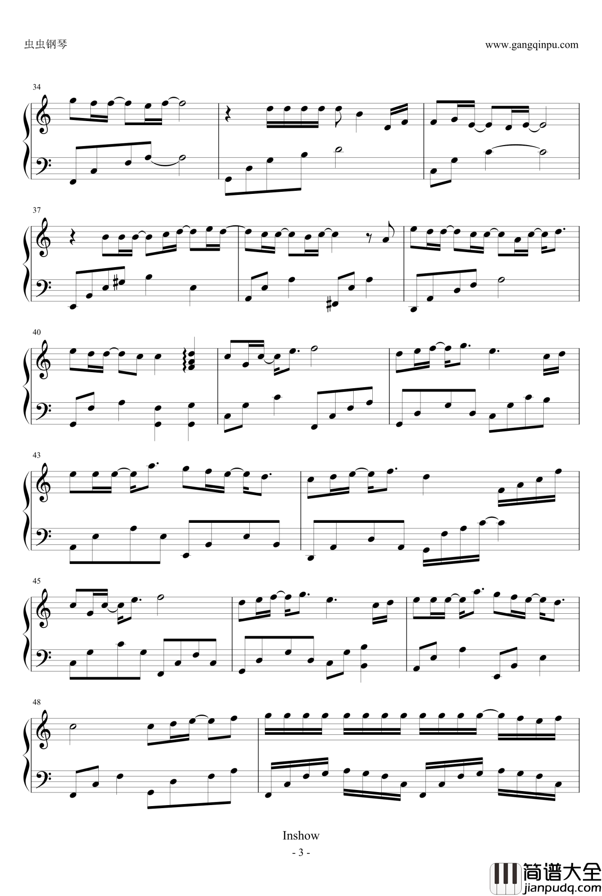 威尼斯的泪钢琴谱_永邦