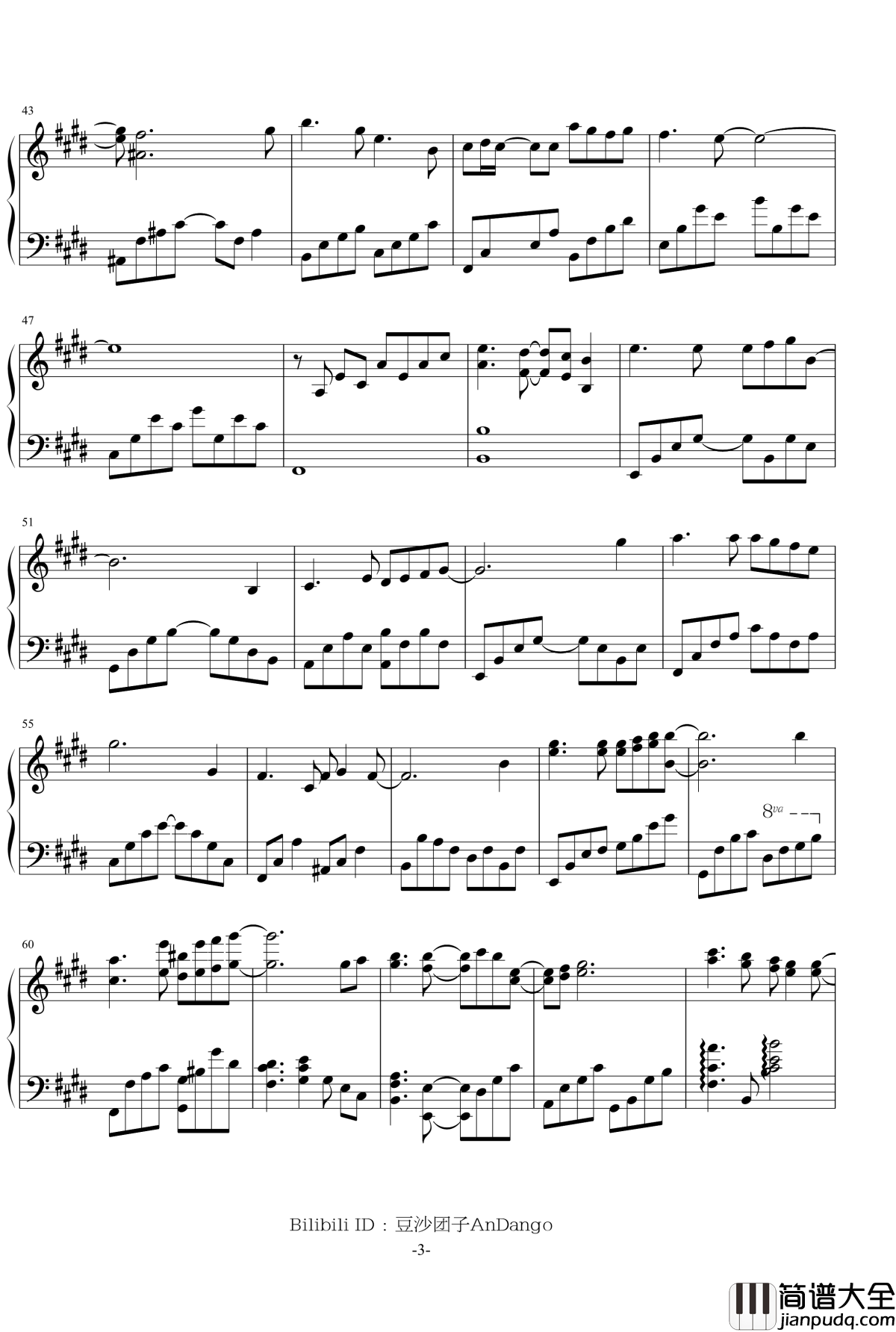 _心の旋律钢琴谱___完整独奏版___by_豆沙团子AnDango_TARI_TARI