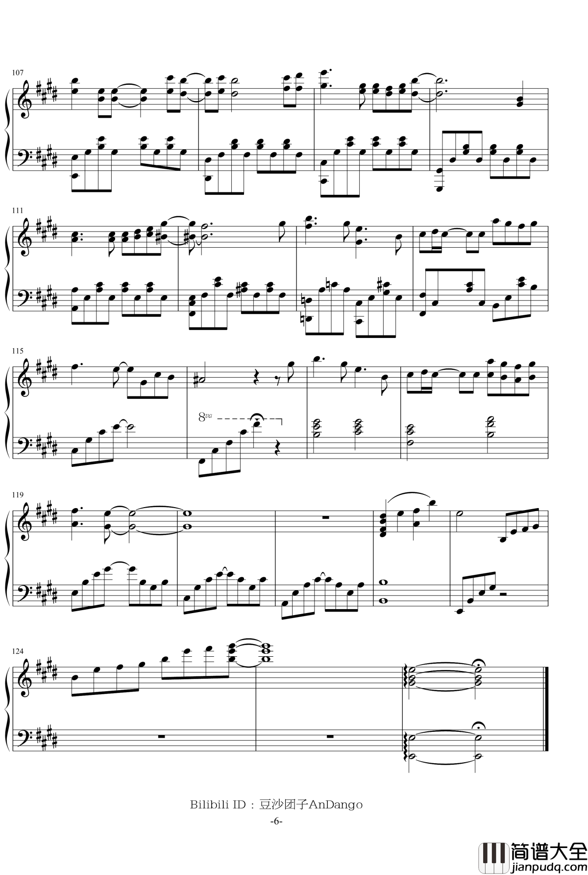 _心の旋律钢琴谱___完整独奏版___by_豆沙团子AnDango_TARI_TARI