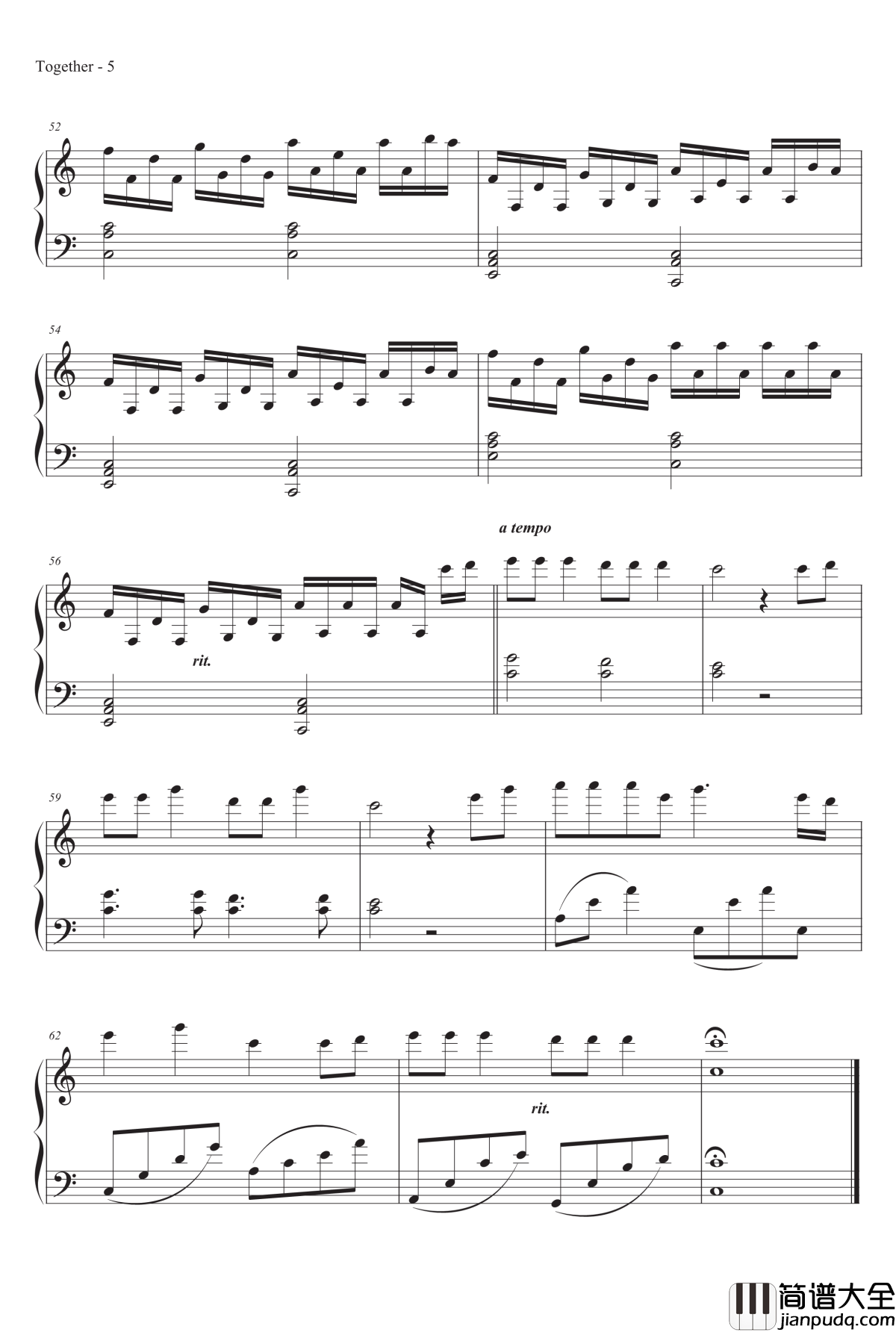 两小无猜钢琴谱_MrSHUM