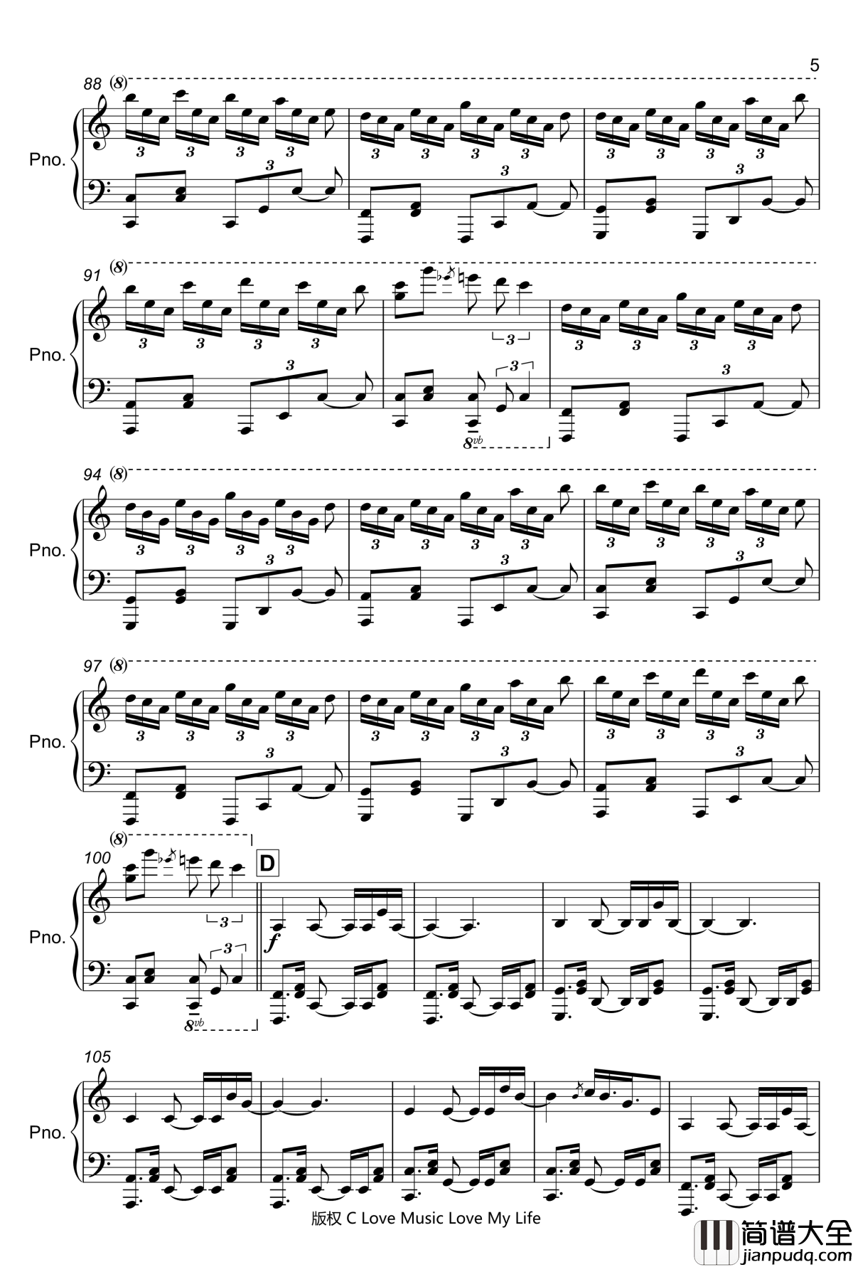 watermelon_refrain钢琴谱_触手猴