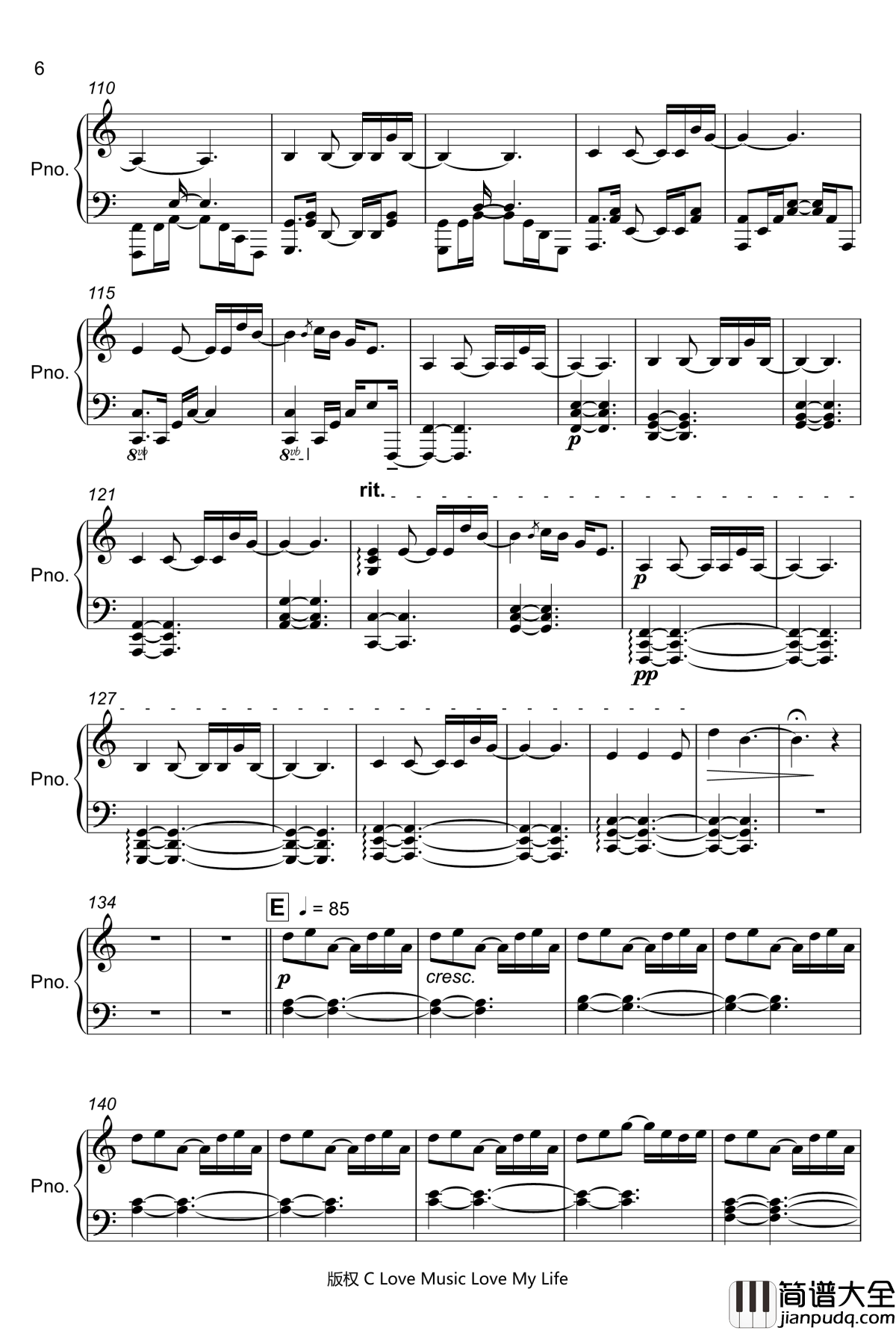 watermelon_refrain钢琴谱_触手猴