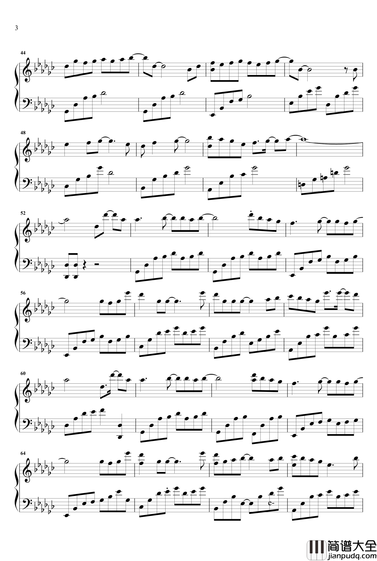 心有独钟钢琴谱_李佩玲