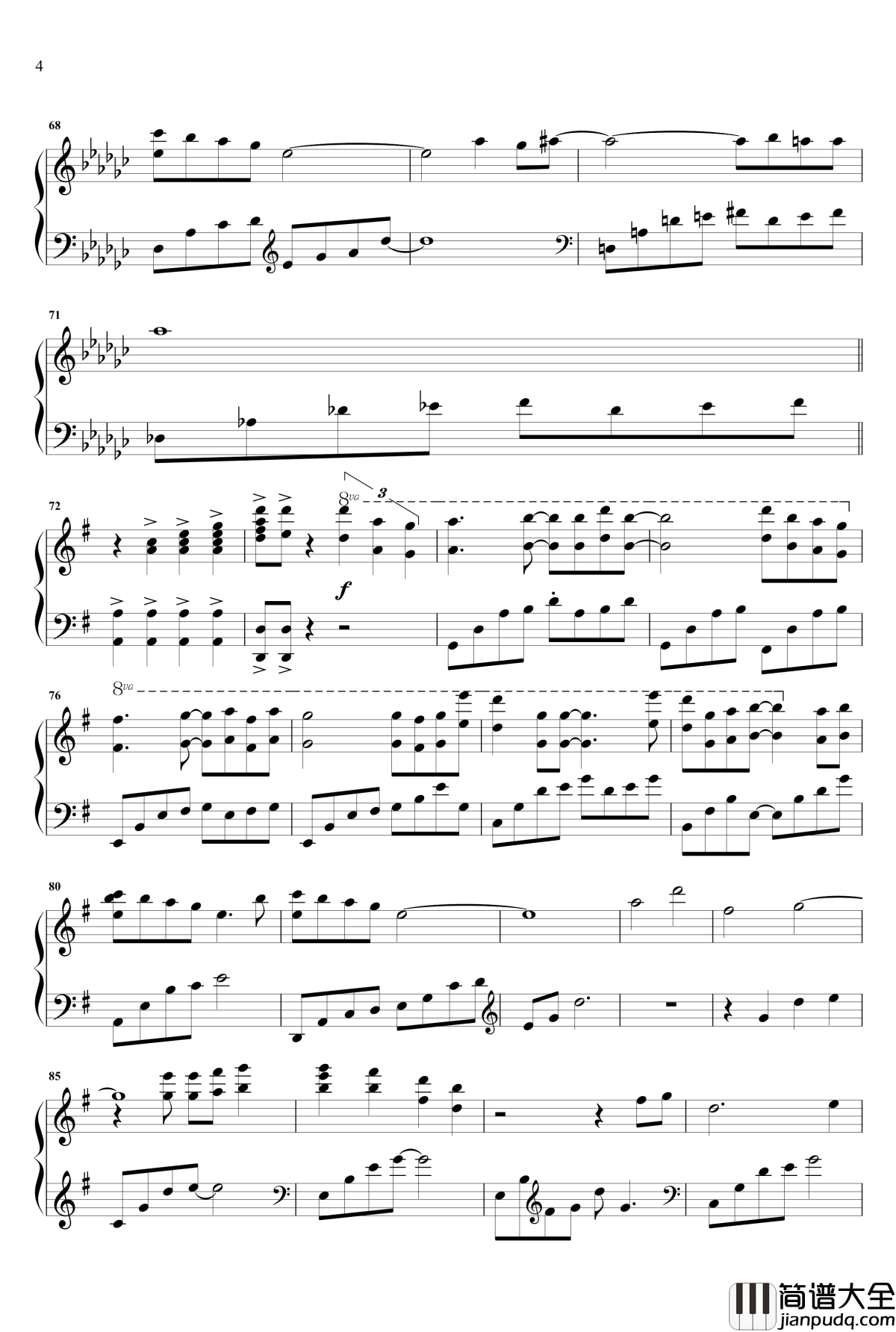 心有独钟钢琴谱_李佩玲