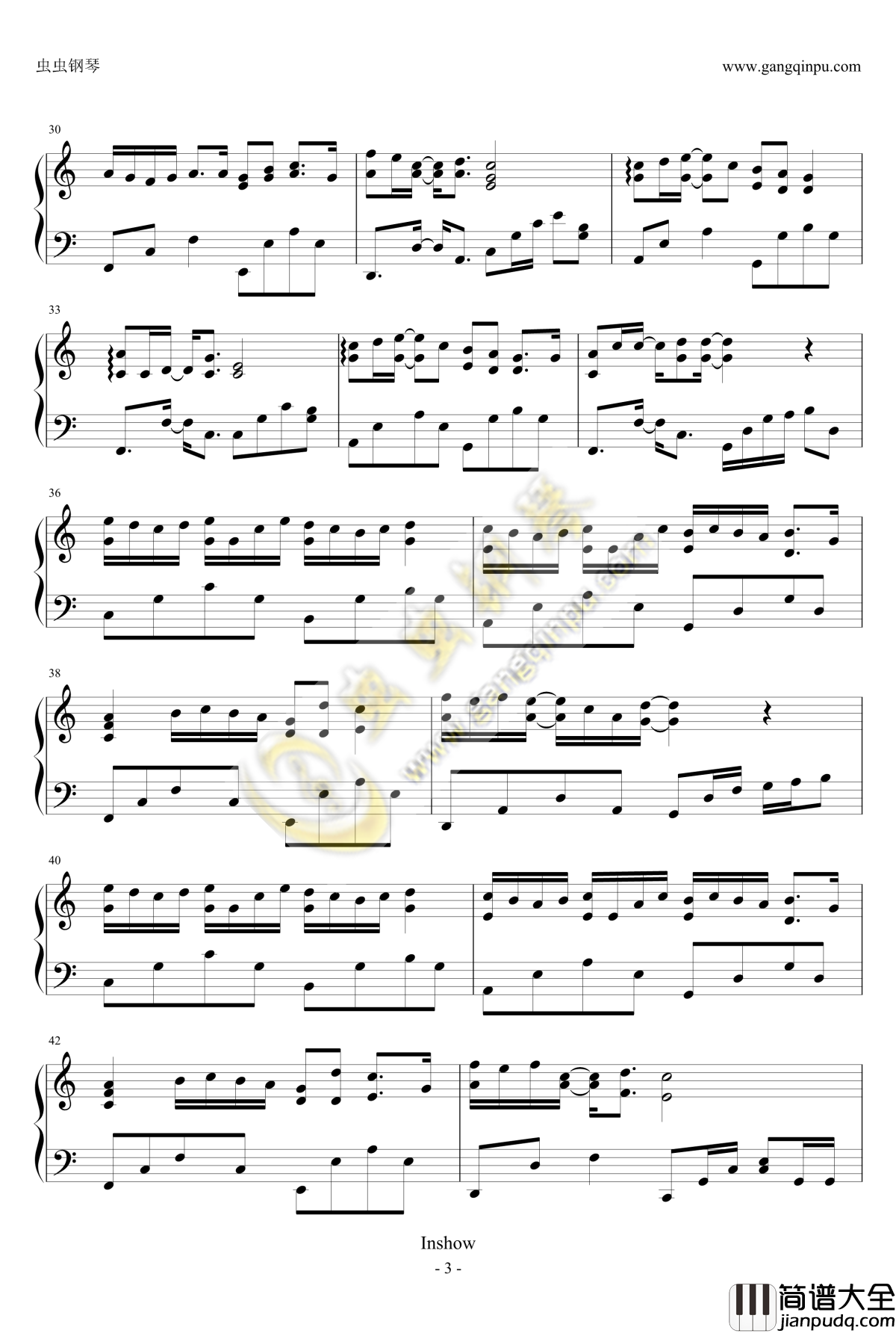 微微一笑很倾城钢琴谱_电视剧_微微一笑很倾城_片尾曲_杨洋