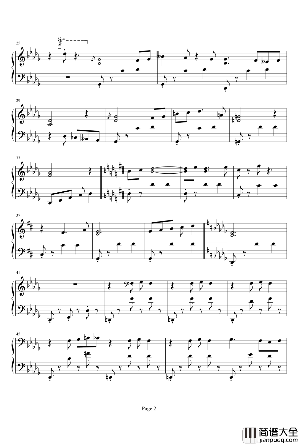 褐斑病钢琴谱_Rewrite静流线