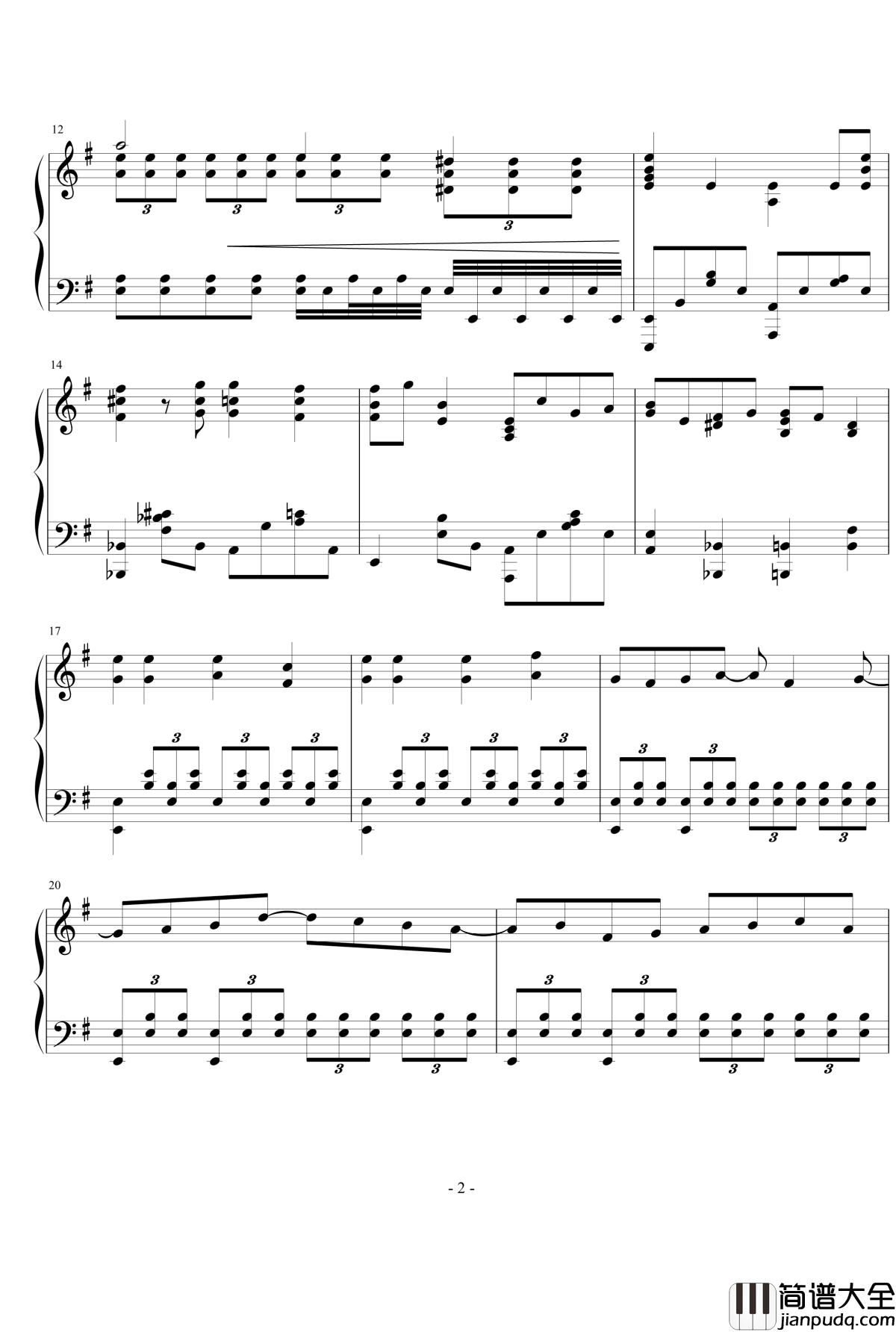 黑暗之魂3钢琴谱_主菜单音乐