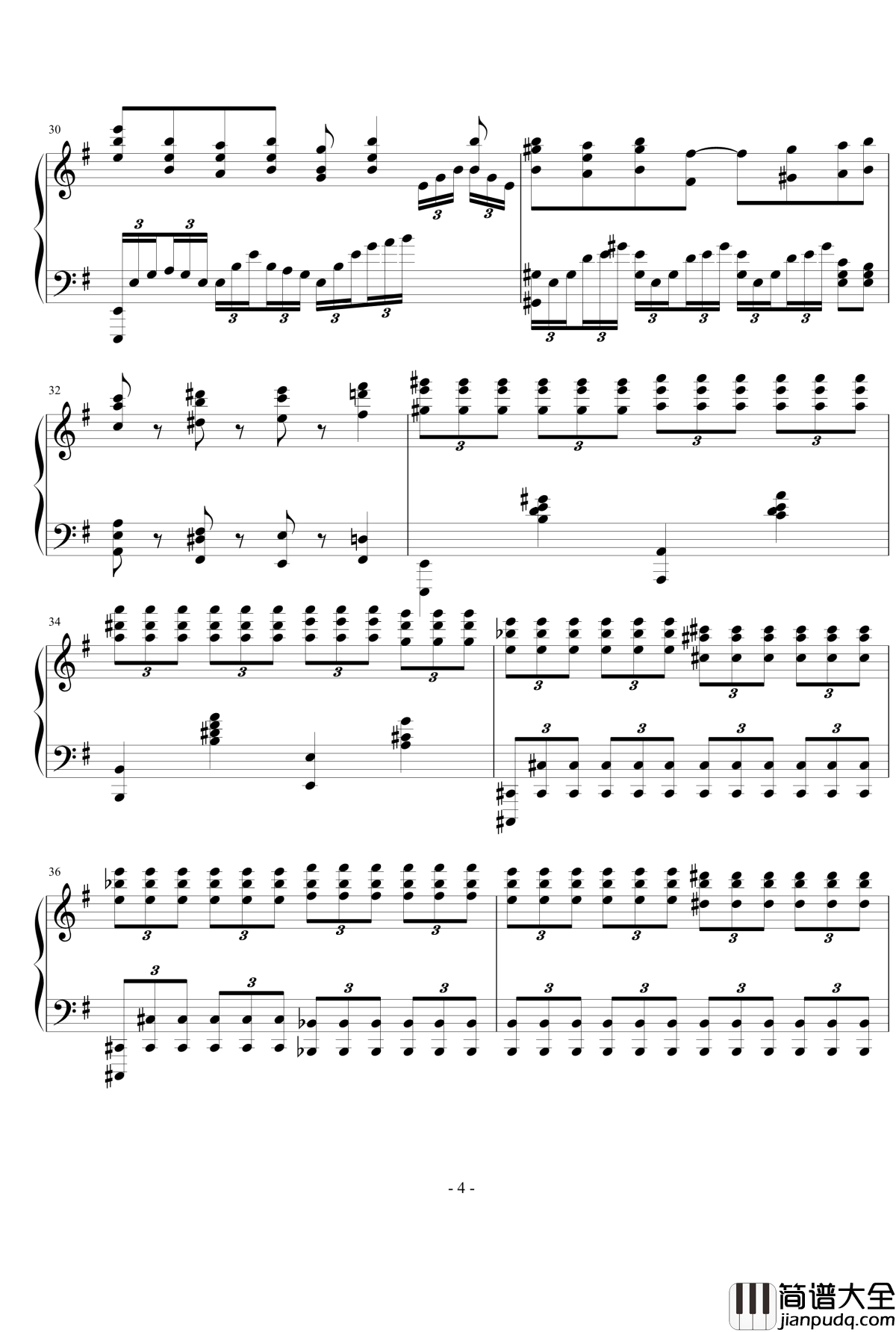 黑暗之魂3钢琴谱_主菜单音乐