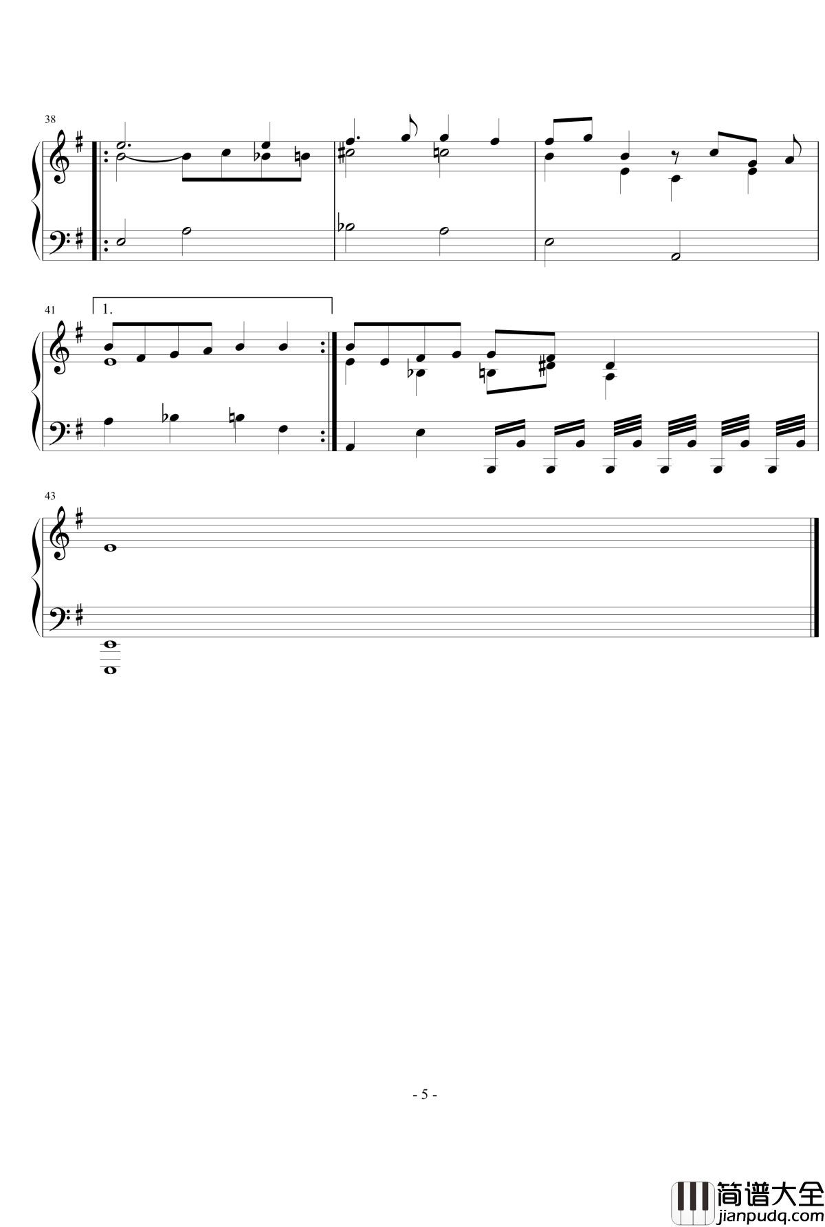 黑暗之魂3钢琴谱_主菜单音乐