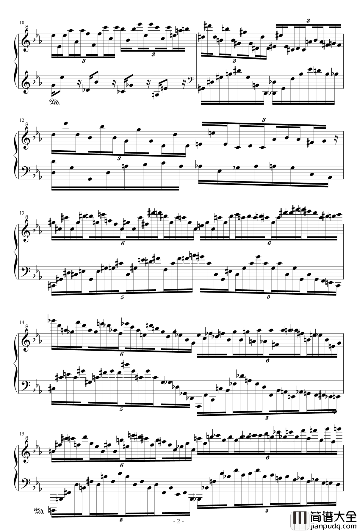 完美的c小调钢琴谱_流行追梦人