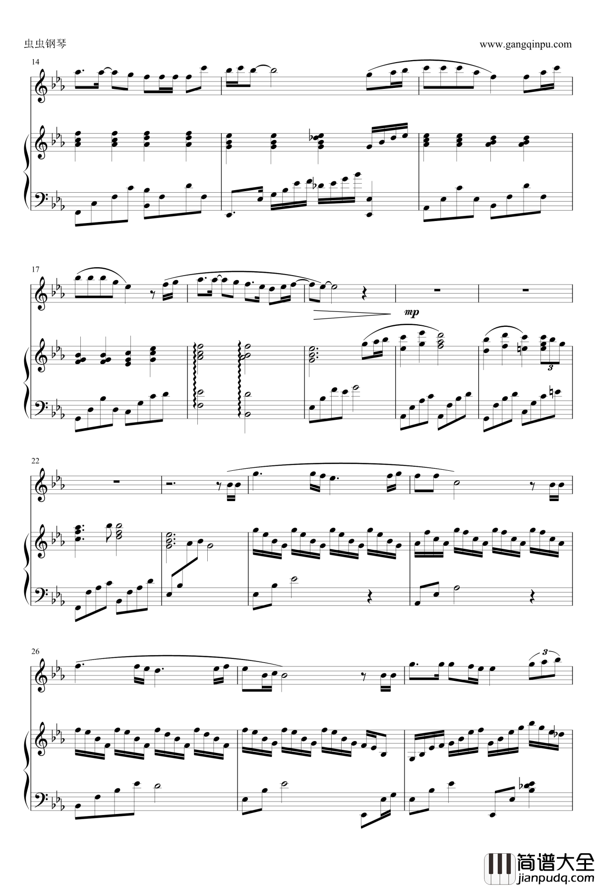 梨花又开放钢琴谱_周峰