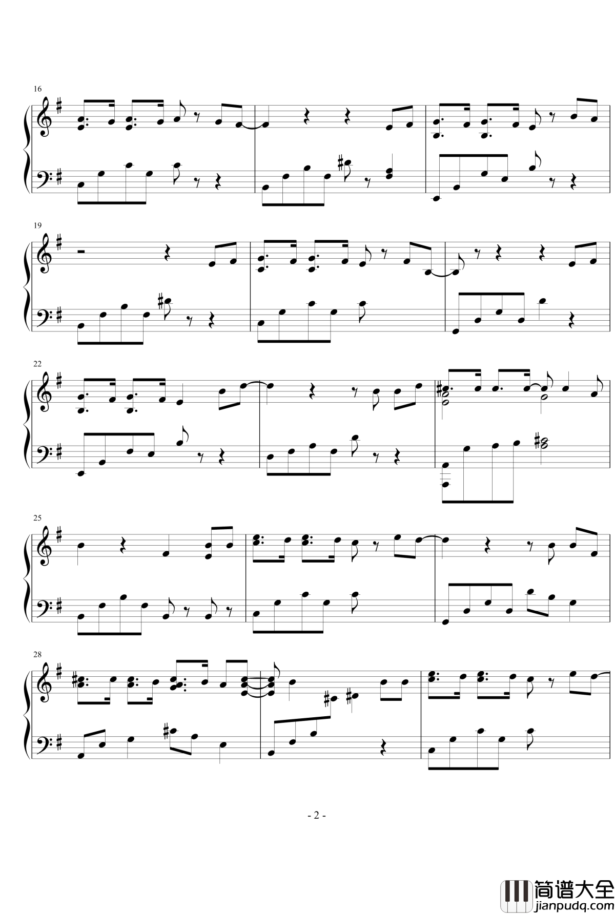 童话镇钢琴谱_陈一发儿