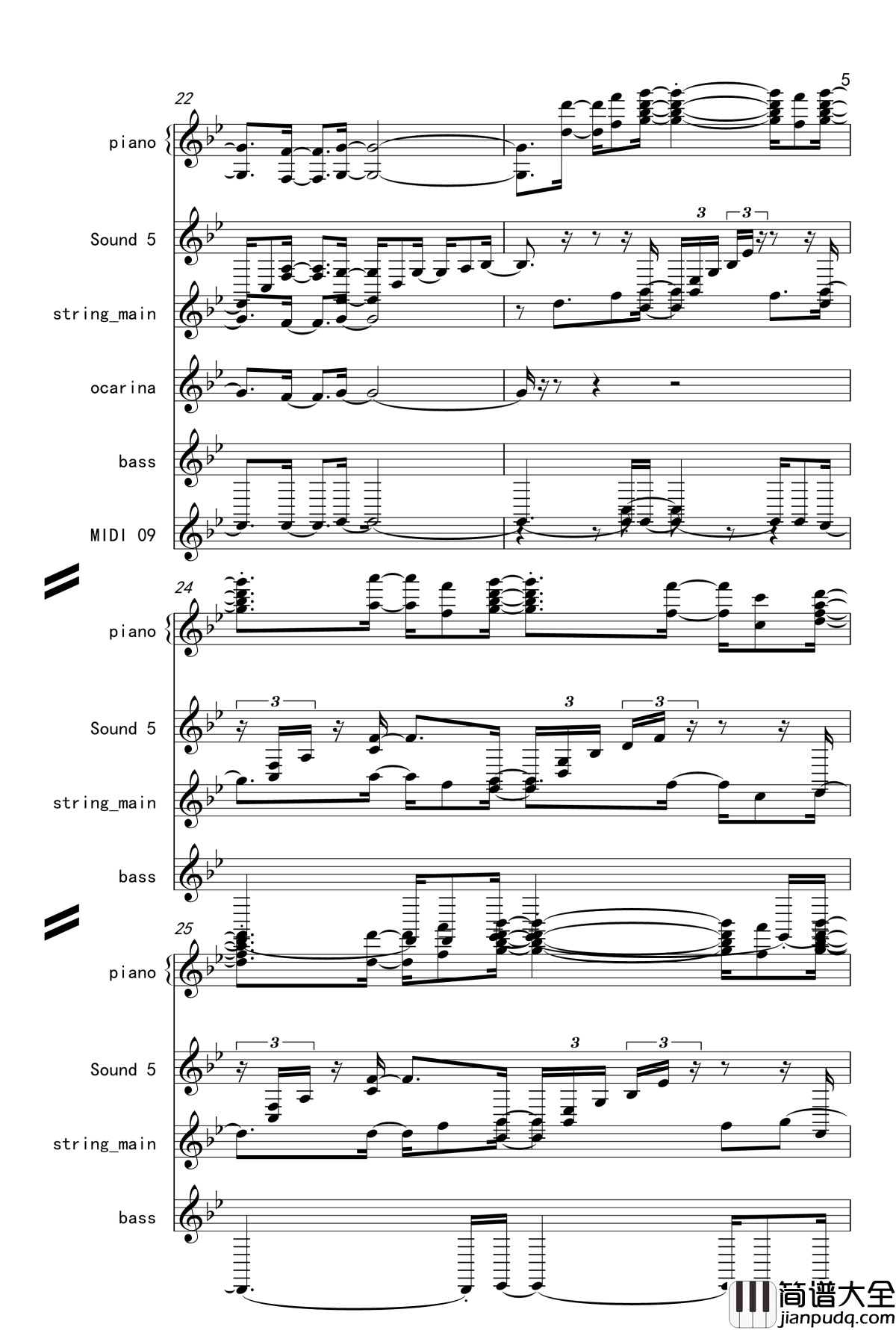 超越时空的思念钢琴谱_犬夜叉