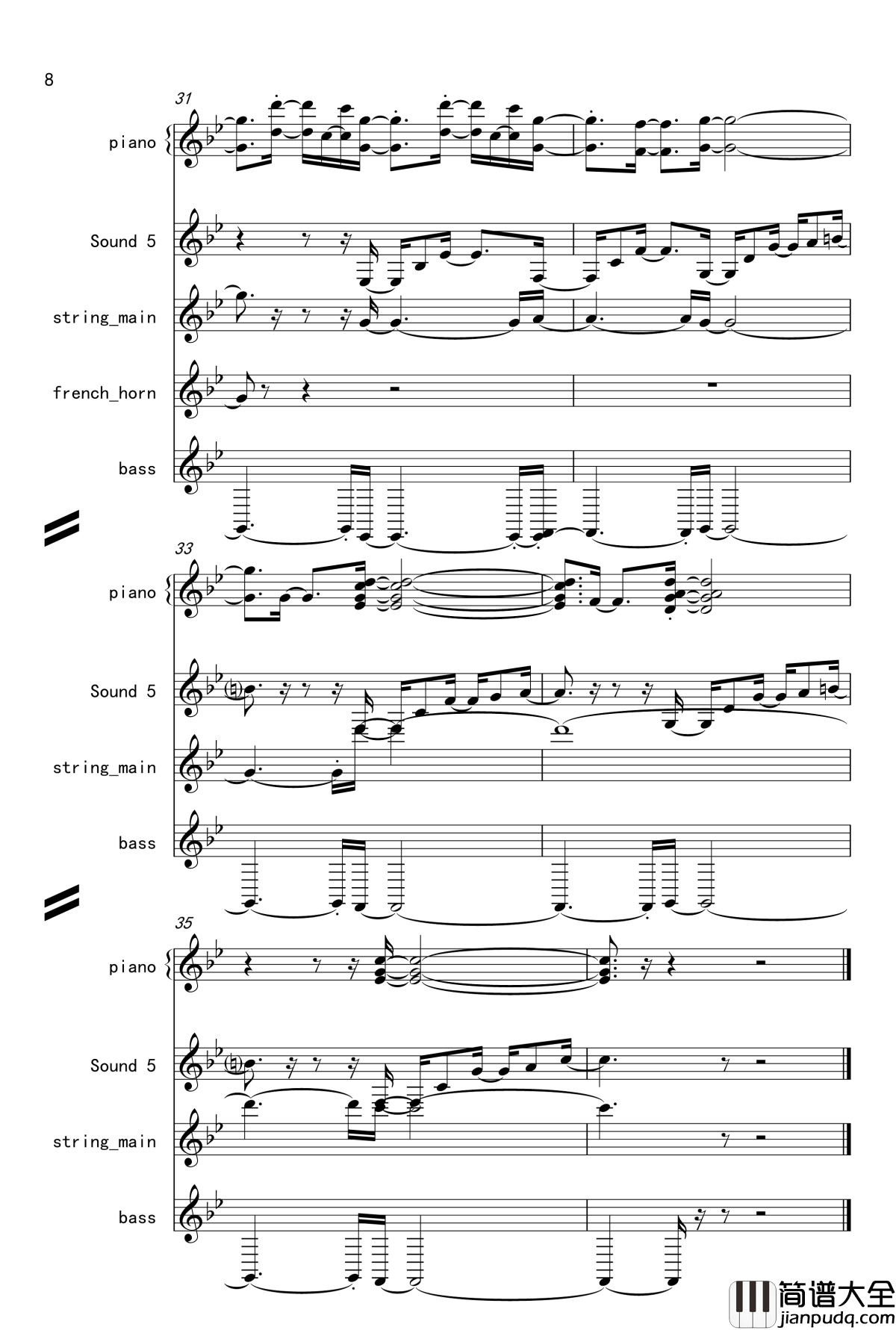 超越时空的思念钢琴谱_犬夜叉