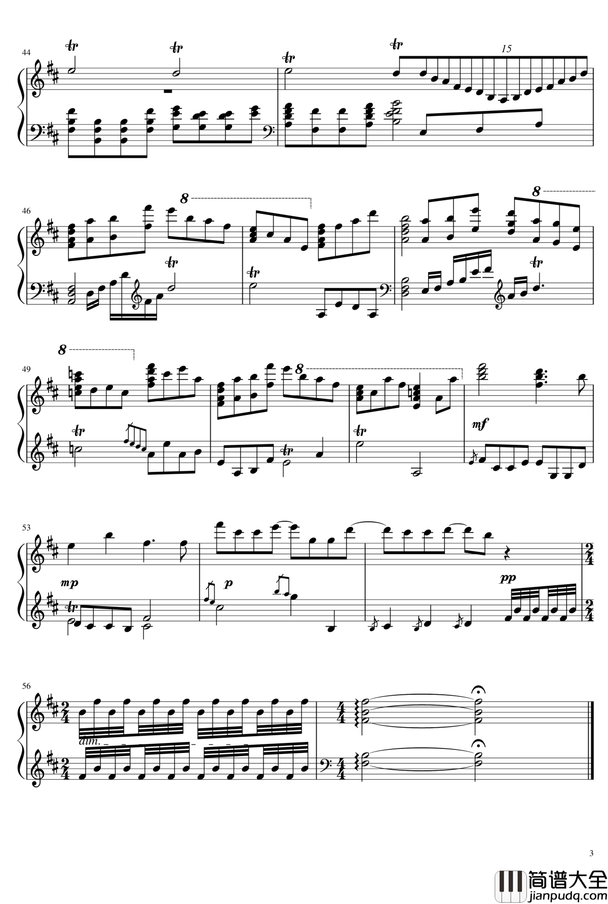 惊鸿舞钢琴谱_甄嬛传