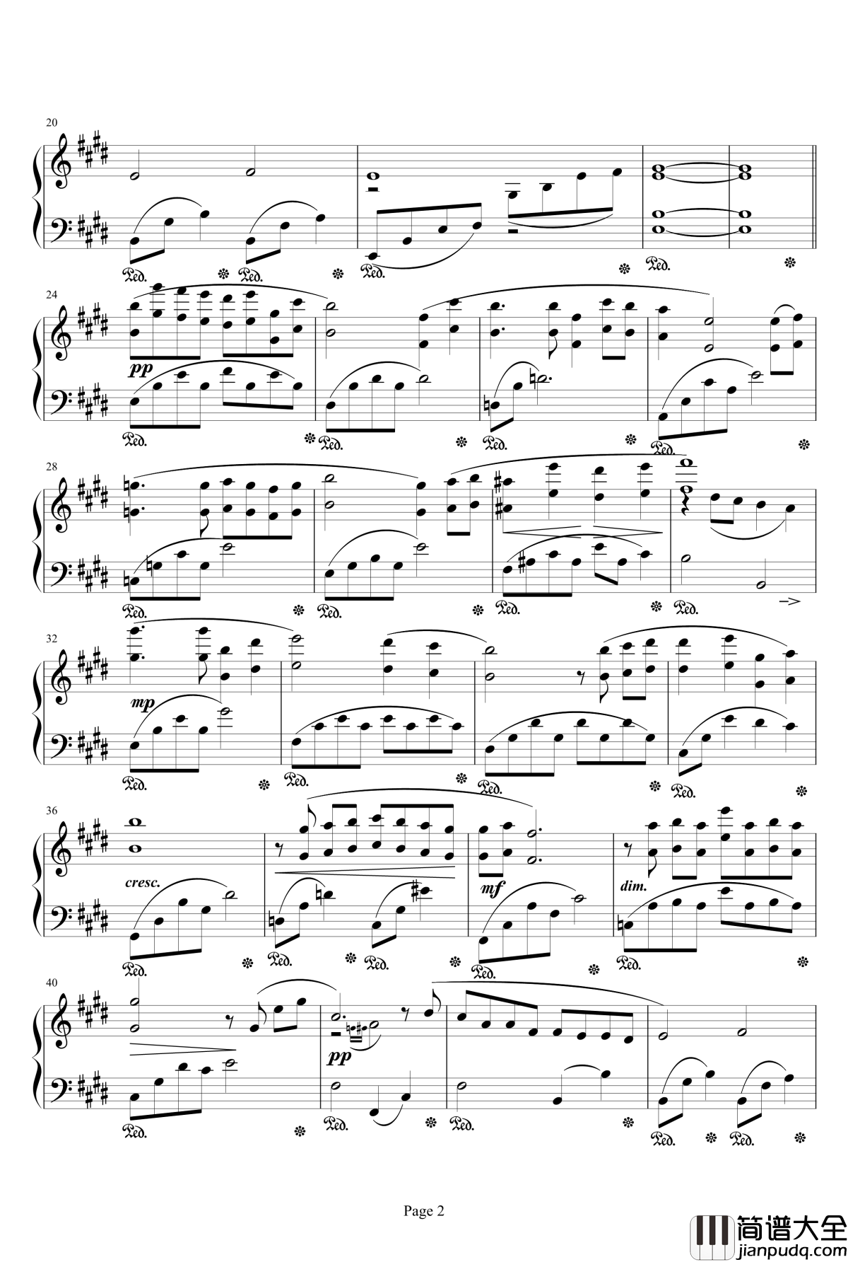 最终幻想FF3故乡的街道钢琴谱_最终幻想