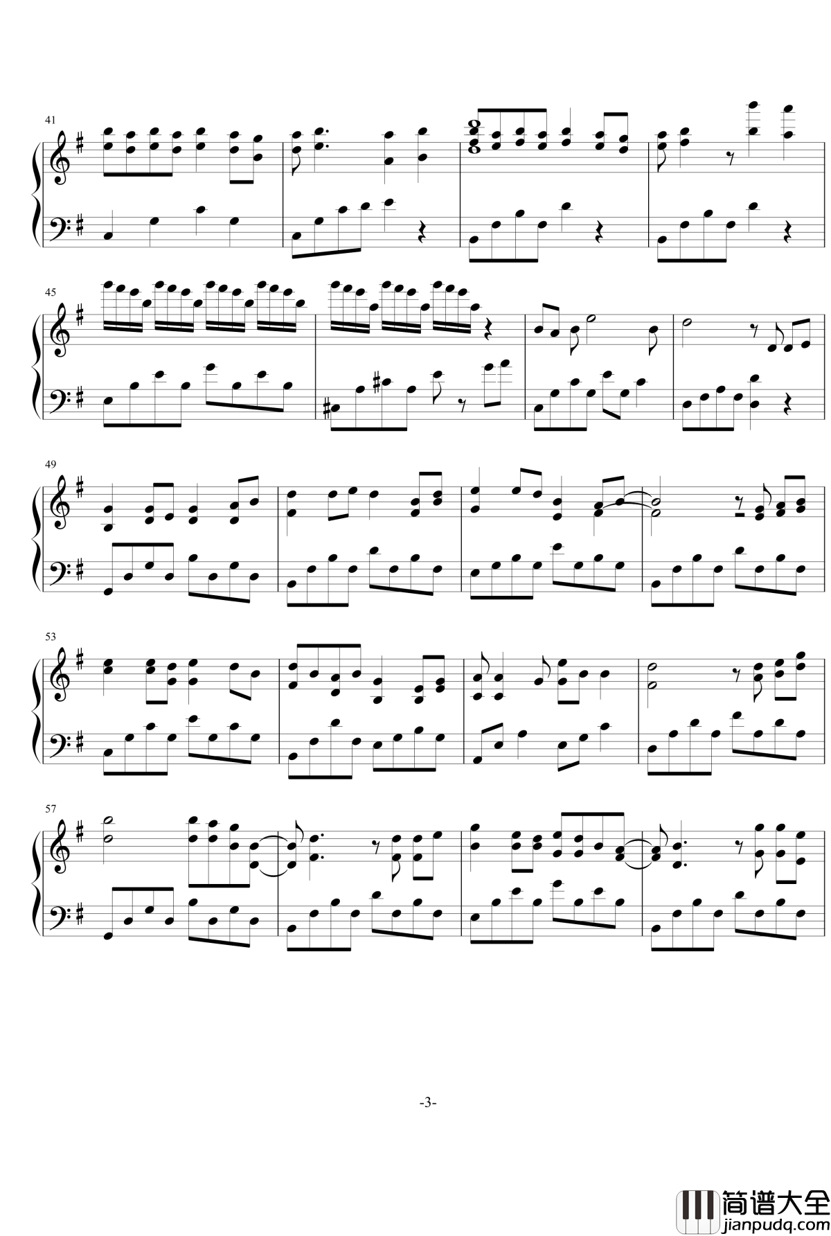 渡红尘_蜀山缥缈录主题曲钢琴谱_张碧晨