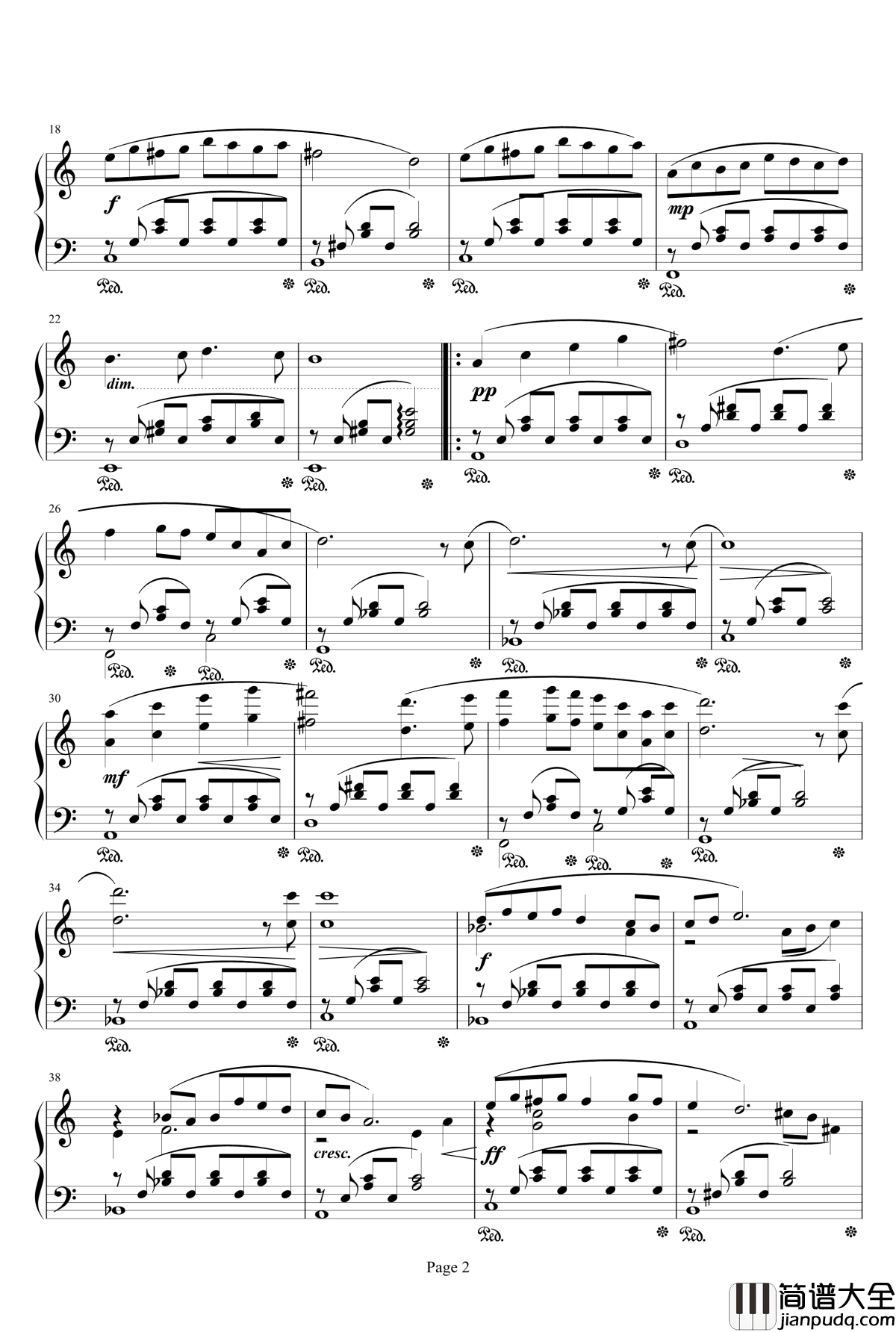 钢琴谱_最终幻想FF4