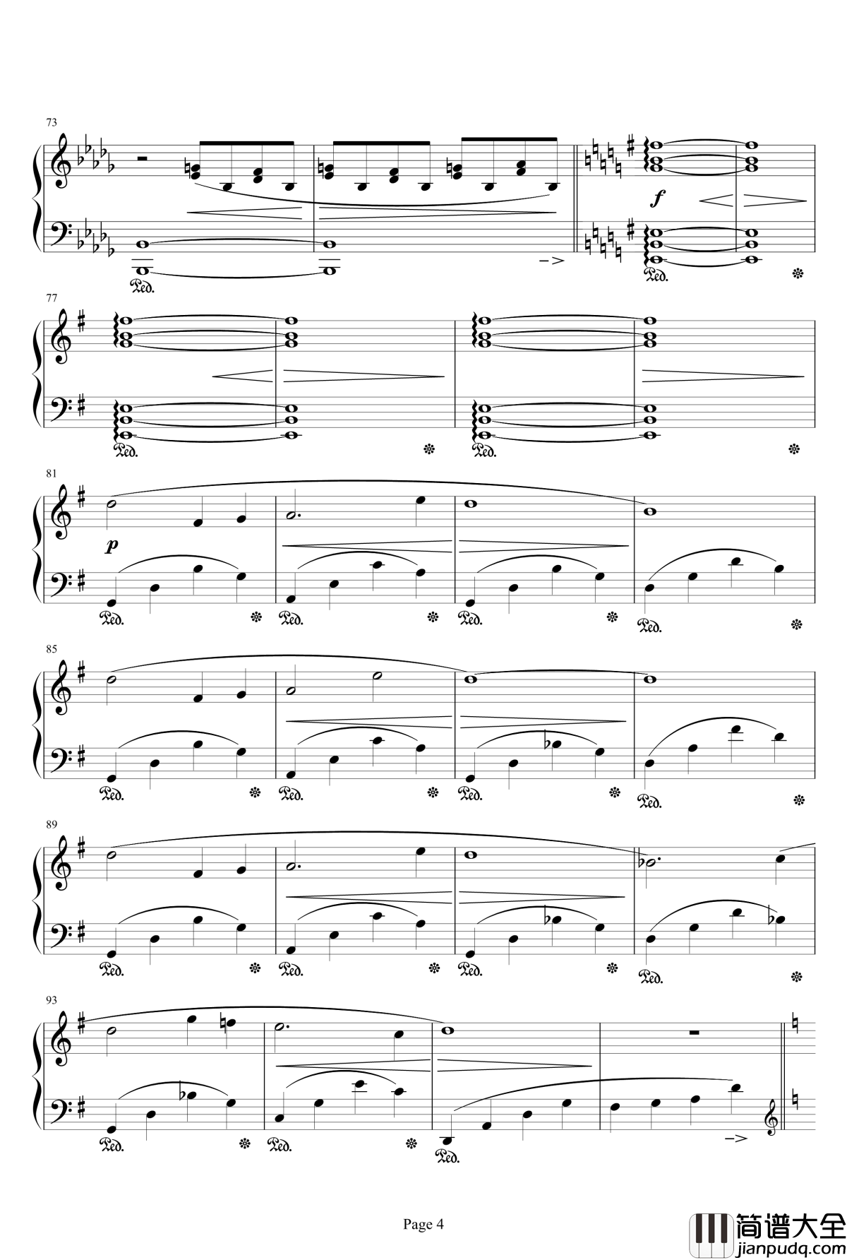 最终幻想FF5预感钢琴谱_最终幻想