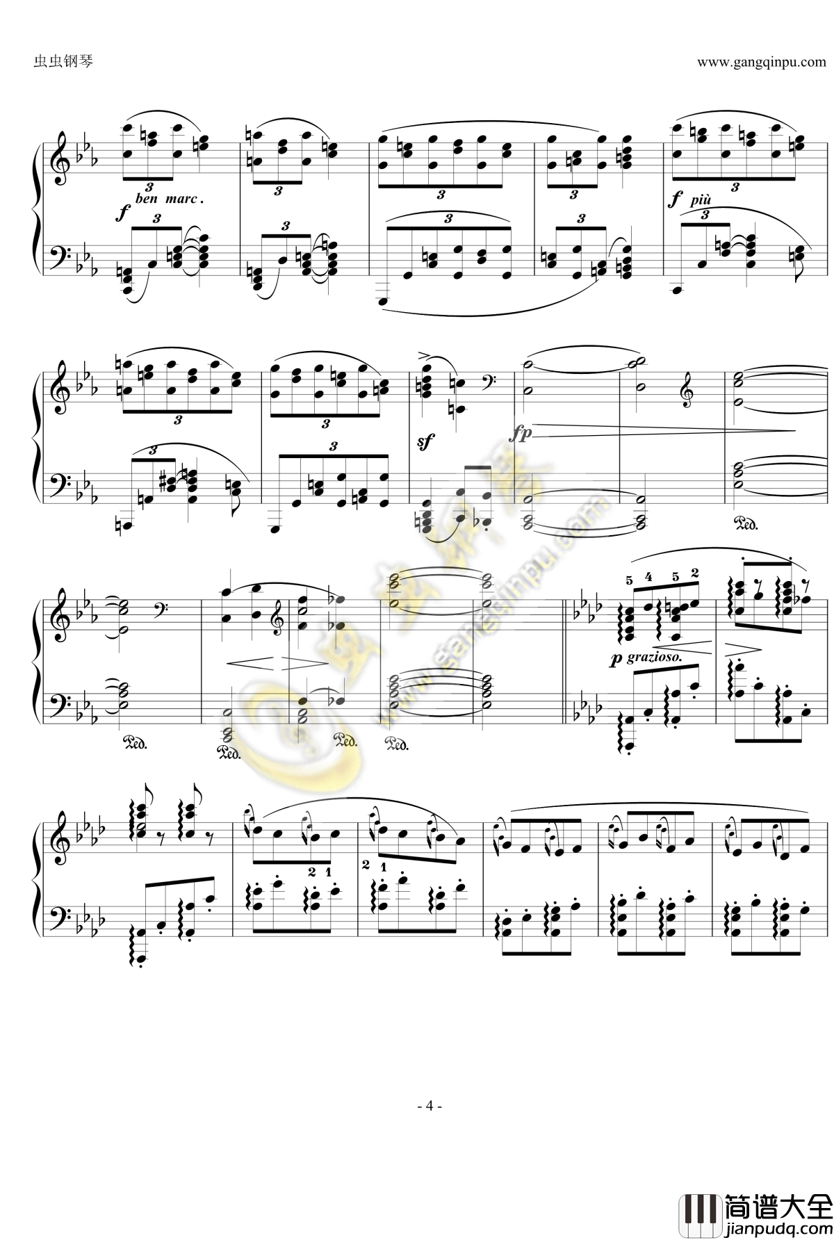 狂想曲Op.119__No.4钢琴谱_勃拉姆斯_Brahms