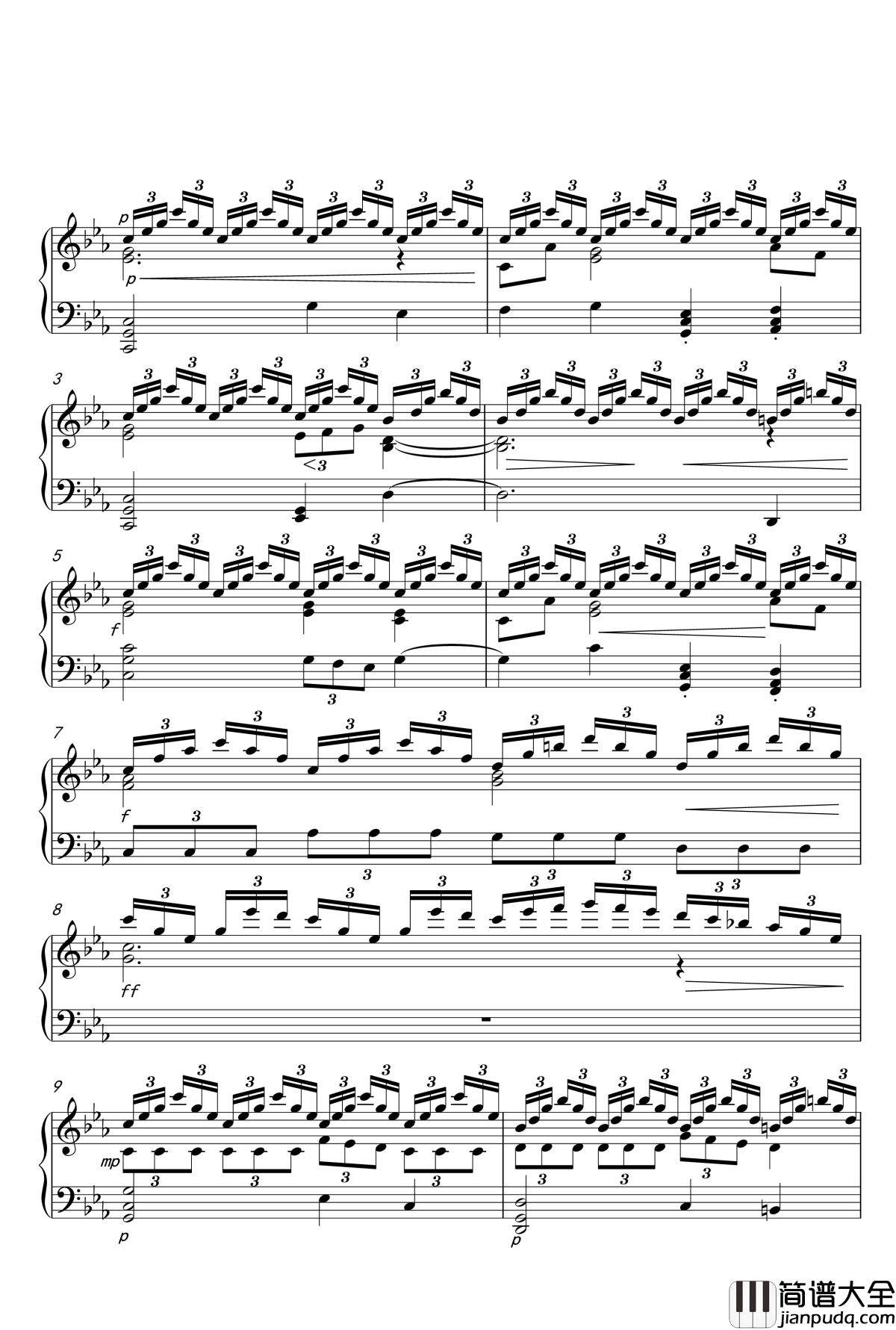 c小调前奏曲钢琴谱_拉赫马尼糯夫