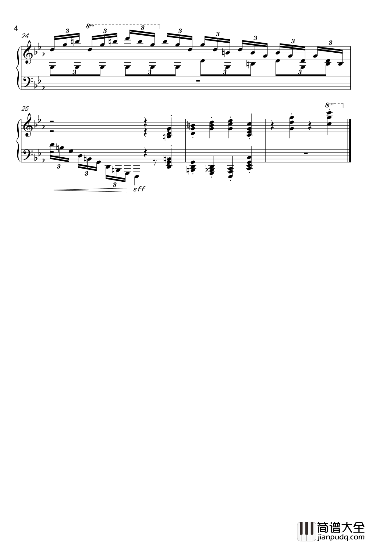 c小调前奏曲钢琴谱_拉赫马尼糯夫